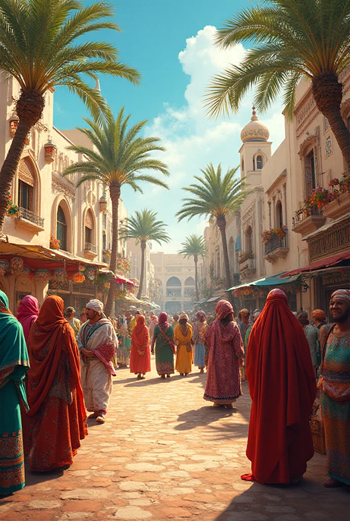 It is a more easy picture to draw and there are not only people, something that represents the authentic Moroccan traditions