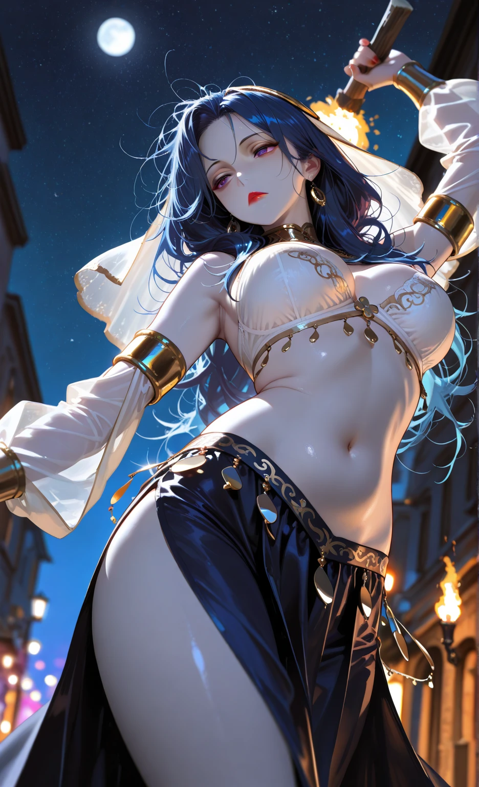 estilo anime, atirar de baixo, best possible quality, mulher de beleza jovem nua, frontal , pubic hair