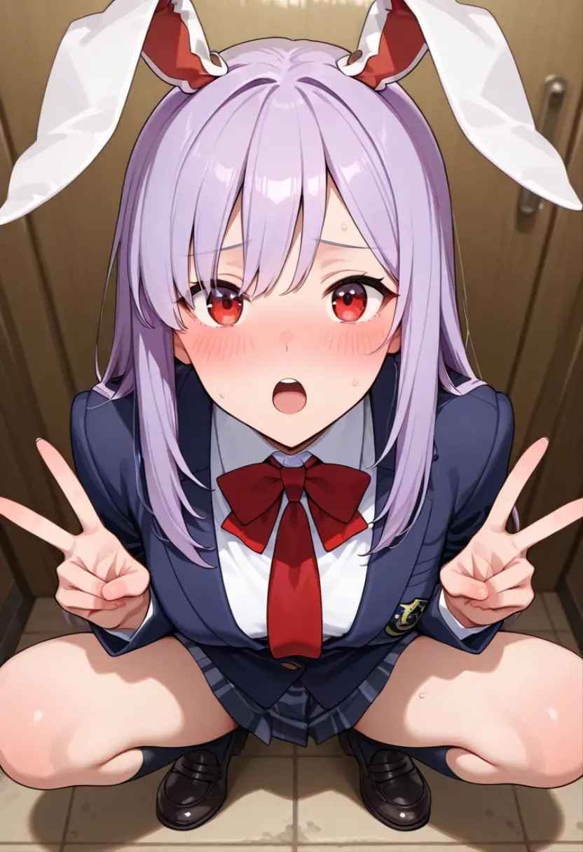  a wiener、White meat juice overflows from the sausage、Ecstatic look、of desire、greed、Blushing face、excited、maidennurse、teens girl、Drooling、School swim wear