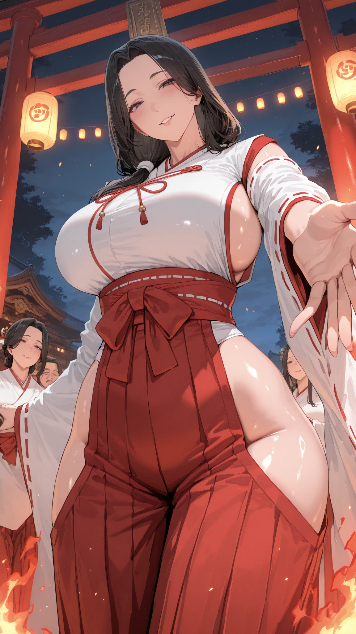 (ass pov:1.2), (1 young boy, pênis featuring veias), ((scarred:1.1), (:1.2), (tits bouncing:1.3)), (1 girl, featuring (1 girl, mature woman, grown-up)), shorth hair, bow-shaped hair, Colored hair tips, hair blonde, hair orange,  (Chinese clothing:1.3), mature woman,