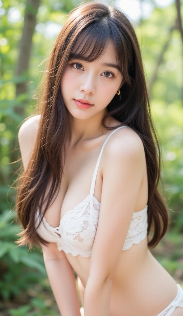 Sweet girl clothes10,korean dress, ((???? shoulders)), ((whole body)), actual, Fashion girl, red lips, mature women, cosmetic, big eyes, beautiful eyes, ((whole body)), (best quality, masterpiece:1.2), super detailed, (actual:1.37), ((???? long legs)), beautiful, young and energetic, Charming model with, ???????????, cleavage, Dynamic posing, Random perspective shooting, ((in the mountains, plant, sitting position, Leaning against the rocks)) (exquisite eyes, Detailed lips, extremely exquisite eyes), Show a bright smile, Create stunning girl images, warm color, Extremely high color saturation, official art, Extremely detailed CG unified 8k wallpaper,(high dynamic range :1.4), (cinematic),(pastel colors, The color is dull, soothing tone :1.3), (natural skin texture, ultra-actual, soft light, sharp),(Very detailed), night, moonlight