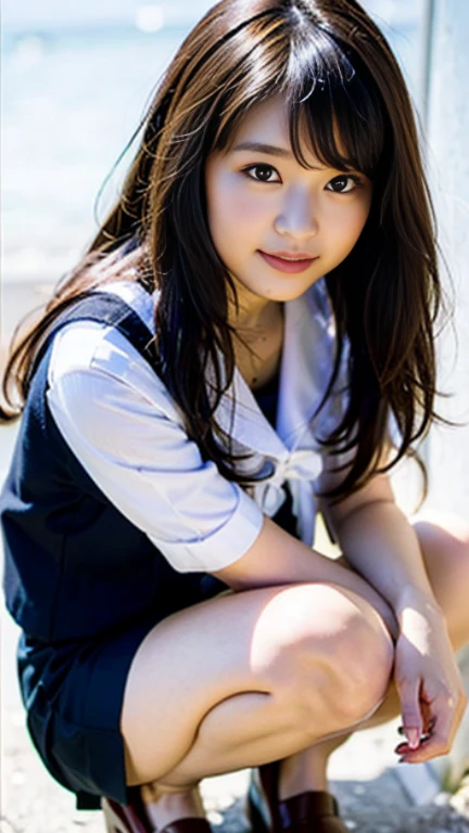 ((Best Quality)), ((masutepiece))、Faces of schoolchildren、((Looking at the camera))、((on ))、ＡＶ、((Lolicon))