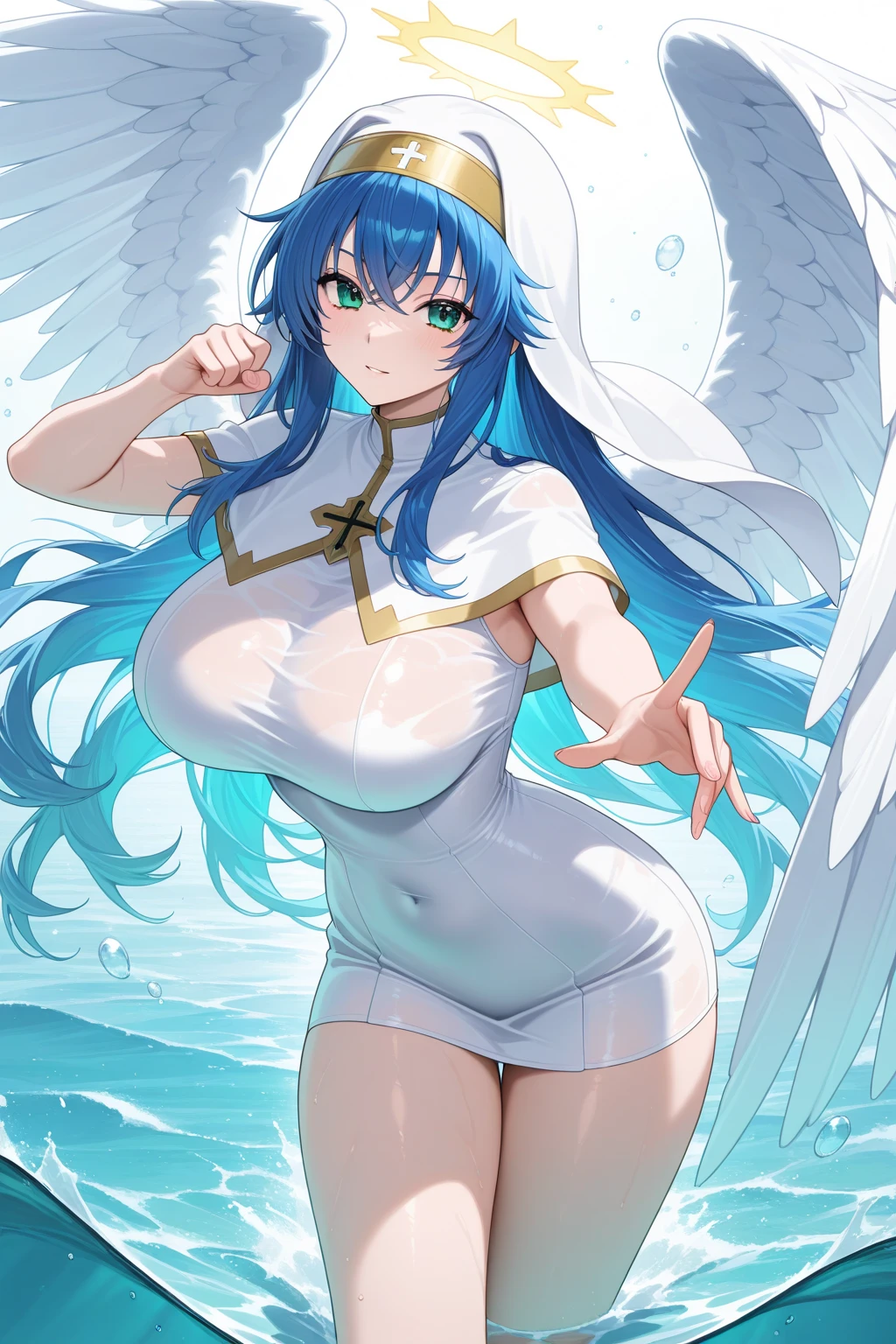 ((pale colour)), Highest quality, High resolution, masterpiece、小さな幼いcute美少女、Very small girl with disproportionately large breasts、(naked)、cute、(Smile and blush:1.2)From the back、Unshaven hairy pubic hair、clitoris、