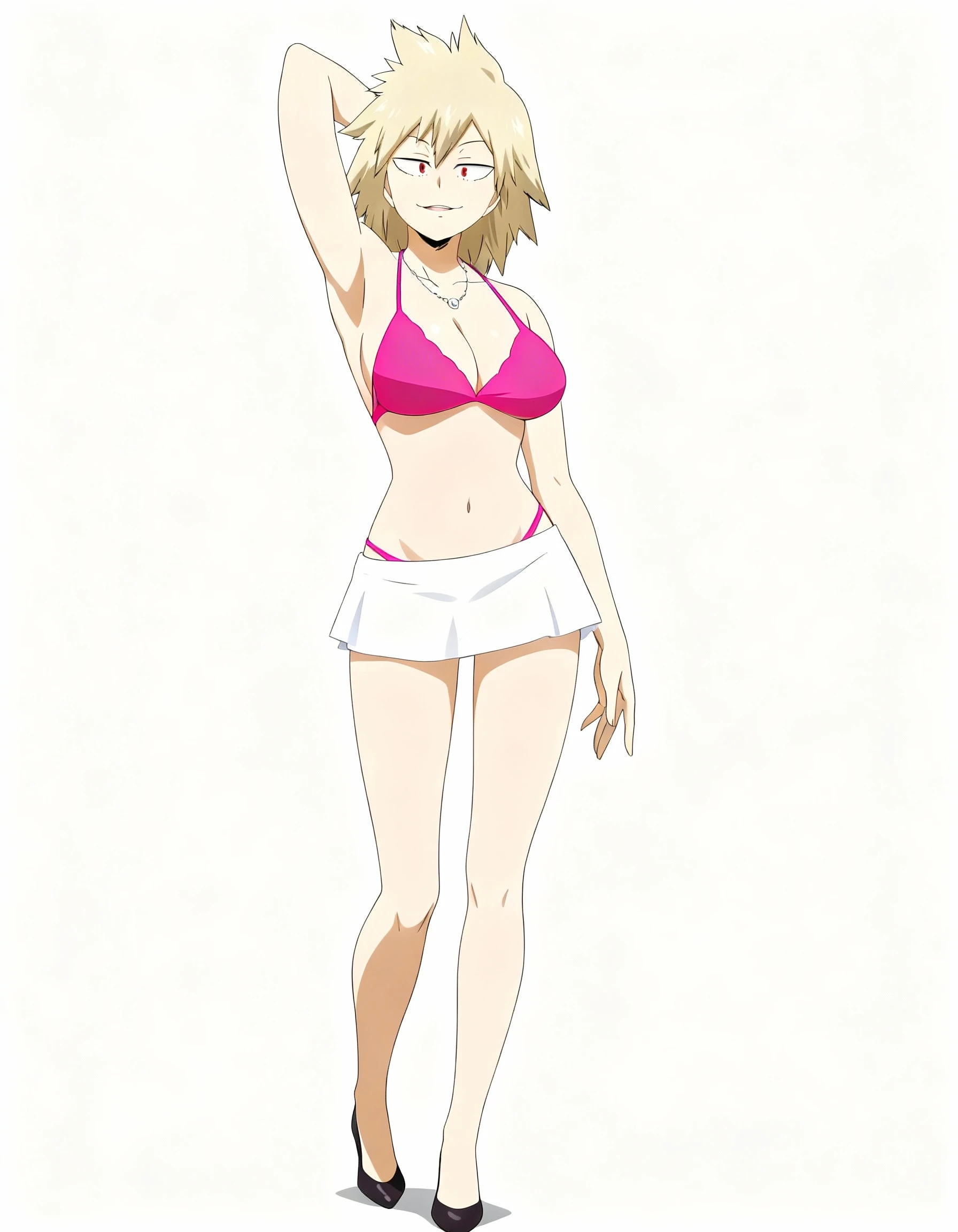 1 bikini  <lora:RGB_255_0_255_2023_11_17_step_00001_fin:1> simple background , green  background.ã