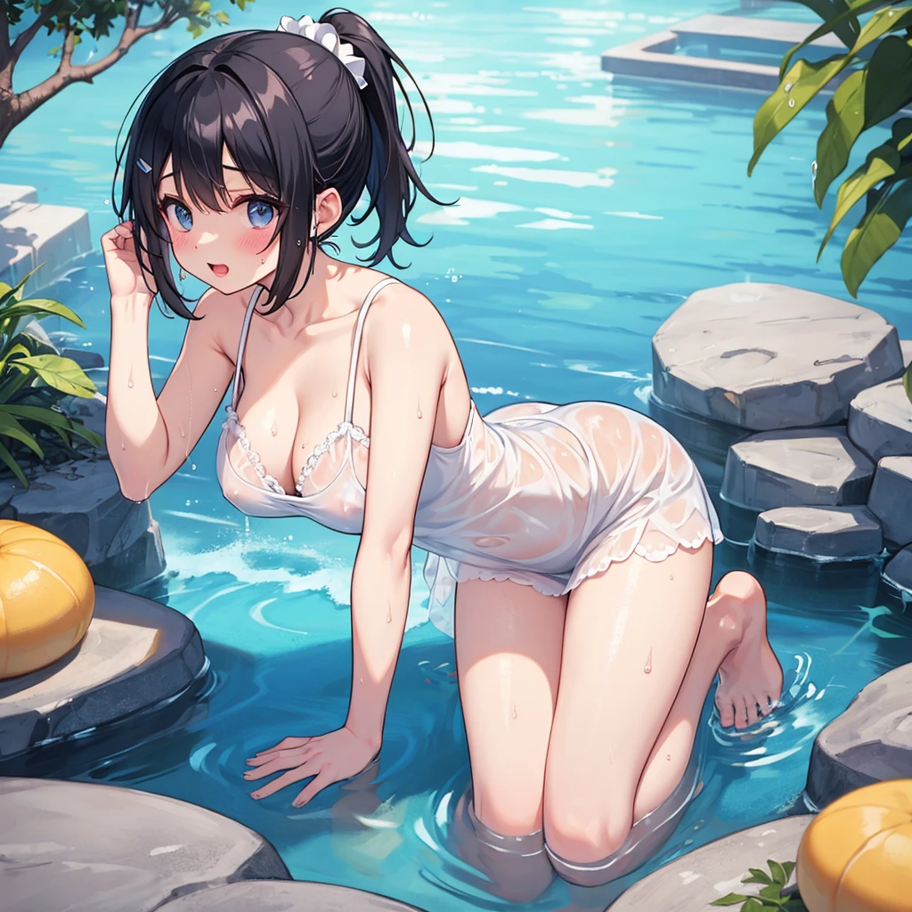 hight resolution、
One beautiful young woman、
(Soft Saturation:1.3)、(light skinned:1.2)、
(hyper detailed background、细致背景)、bokeh dof、
Romper,Portrait of smiling girl。When viewed from the front、The composition is symmetrical。
Look straight at you with serious eyes、Romper,((silber hair)),
(White swimsuit)、(White Bikini)、(School swim wear),middlebreasts、
strong lights、front lit、
(teen ager:1.3)、(cowboy  shot:1.2)、break
Angle from the front、
Looks warm with steam
「Hot springs in the deep forest。Silence spreads around you、lots of trees々Swaying in the wind。Hot spring water gushes softly on the surface of the water.、Warmth that envelops the whole body。Soak slowly in hot water、While feeling the effect of a pleasant hot spring、Take a deep breath。The breeze and birdsong rings in your ears、Surrounded by the sounds of nature、Relaxing。Without thinking、Just surrender to the blessings of the hot springs、Heal the mind and body.。」
wakame、wakame、wakame、wakame、wakame、wakame、wakame、