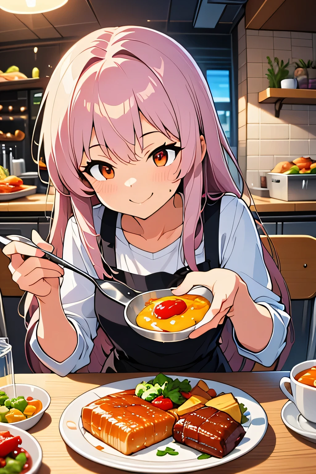 A plain person making perfect food