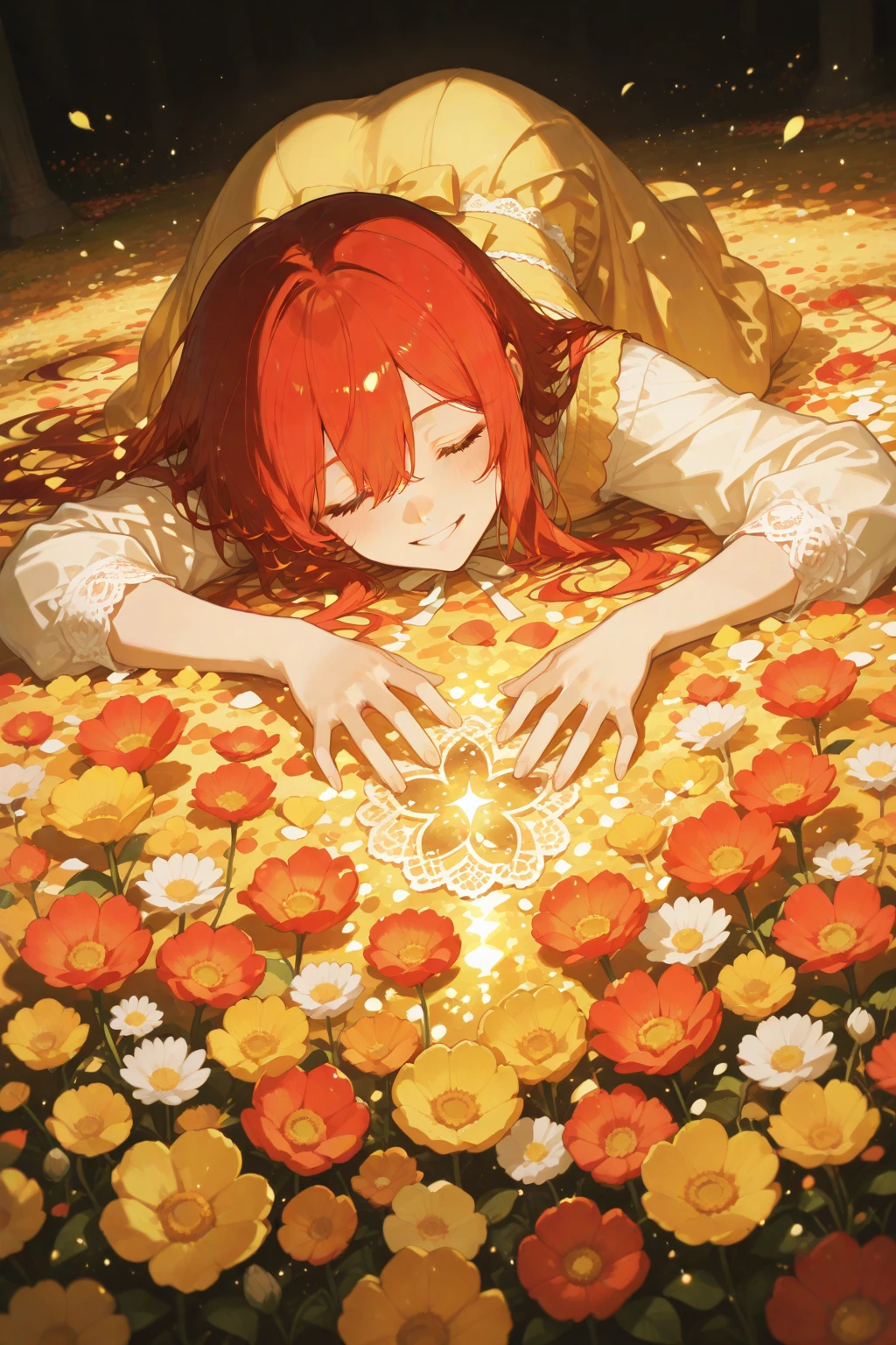 flowers with intoxicating scents. She picked some mysterious ingredients 