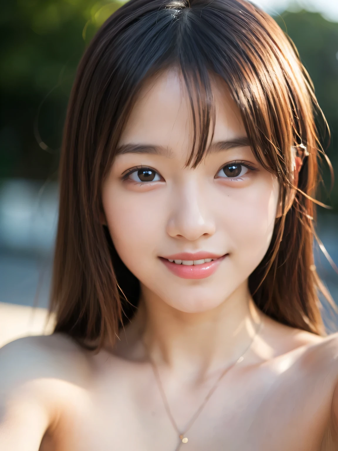 (masterpiece:1.4), (best quality:1.4),(extremely detailed:1.33),(ultra detailed),nude,on all fours,Japanese,20 years old,cute girl,facing front,looking at viewer,(cute smile),solo,from front,
nipple,film grain,outdoor,sea,bokeh