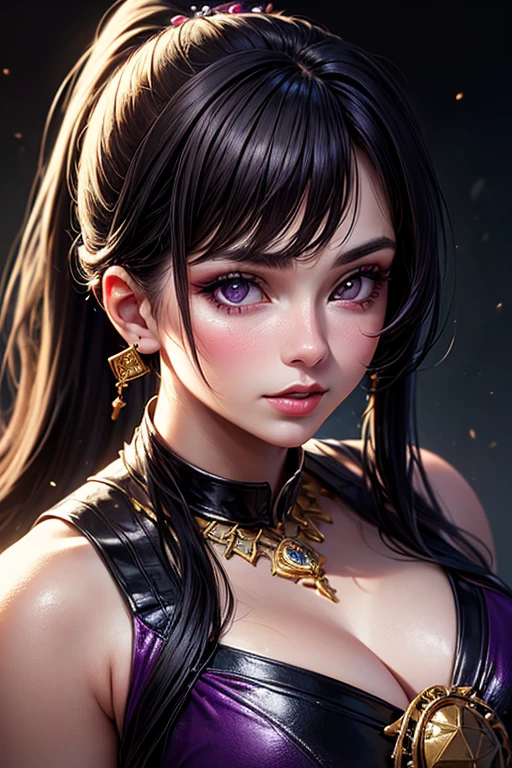 1980 年代の女性Black womenアフリカのブードゥー教ゾンビヘビーメタルバンド ..., art gelm,  アンデッドのSensualアフリカの女性パンクロックスター , Adult female (Black women, Black women, Black Africans, Dark Skin:1.1), Full body image, Portraiture, Beautiful Face, photograph, photographshoot, Curly Afro Hair, Golden Tattoos, lipstick, eyeliner, eye shadow, Beautiful Eyes,Turchin,Gustav Klimt, Very detailed, airbrush, Fascinating deep multi-colour,16K resolution, humidity, Complex, colorful,Prudent, mysterious,3D Rendering,Symmetrical face,Sensual, Iridescent, Shiny, Fantasy, guitar, Provocative, Rotten Flesh and Stitches, Monstrous, Horror, Scared, 気味のevilい, 吸Blood鬼,  Blood,  Elvira  of the Dark,  large breasts,  Oily skin , Graves,  Blood,  Spread your legs、Noir painting of a beautiful young witch,dark purple lips, evil, evil女, smile, Black Prom Dress, She is coming to you, close, Bright Blue Eyes, Surrounded by swirling pink smoke, Genuine, High detail, Highest quality、Esoteric arachnids lady, Spider Queen Elise, League of Legends, Esoteric arachnids, Combat Stance, ( The body is made with liquid metallic paints in metallic mauve and metallic black......、It beautifully depicts the female form......。), length, Sharp Fangs, nature, ((前景のComplexメタリックカラー)),  (( Fluid Mechanics, The most beautiful smooth scale face makeup, Smirking expression)) - 黒ずんだBlood, Onyxia、