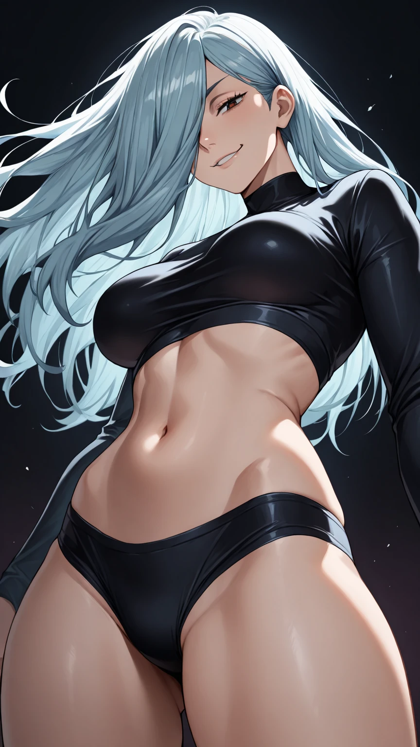 tons de preto e branco, desenho para colorir, Menina pequena, loli, deitada na cama, 12 anos, menina sexy, perna aberta, perna levantada, ombros nus, seios nus, hand on chest, corpo inteiro, corpo perfeito, average chest, pernas finas, cintura fina, quadris largos, bunda grande, pijama meio solto, pijama transparente, pijama curtinho, pijama transparente, cabelo azul.