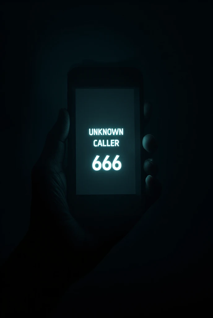 G“Close-up shot of a smartphone screen showing ‘Unknown Caller 666 ...