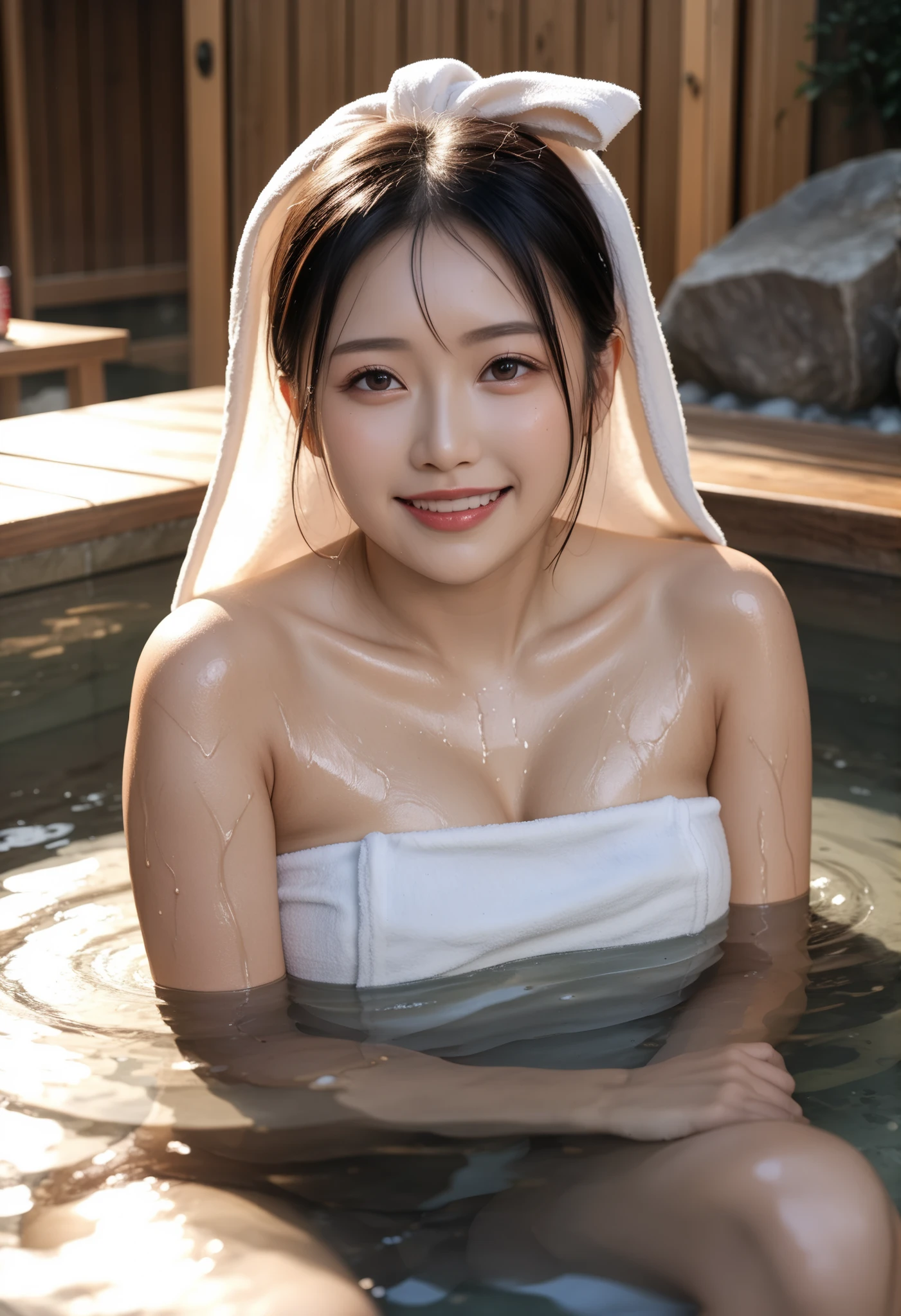 最high quality 、high quality 、 最High Fine、High Fine、8K quality、high image quality 、最high quality、 masterpiece 、immersive video、 very realistic images of the floor at night 、Realistic Painting、 perfect detail 、 Fukasoko Onsen 、High Fidelity、 perfect pictures without blur、close to reality、 image faithfully reproduced down to the smallest detail、 Exquisite and Realistic Weapons 、 exquisite and realistic human skin 、 realistic face in every detail、 Realistic eyes with attention to detail 、 realistic lips drawn with minimal detail 、 detailed and real teeth、Real ears、 Realistic Hair 、detailed and realistic breasts、  Realistic nipples in great detail 、 Realistically drawn areolas 、 realistic nipples drawn realistically down to the smallest detail 、 detailed realistic female organs 、Detailed and realistic vagina、 detailed anal clitoris 、 labia minora detail drawn realistically in every detail 、anus 、Labia minora realistically drawn down to the smallest detail 、(((female pubic hair)))、((Japanese model))､((gravure idol))、((Young face))、((black hair))、((Medium Rounded Breasts))、((stylish body ))、((( My whole body sweats  )))、(((woman whose whole body is sweaty from head to toe)))、Japanese woman wrapped in natural hot springs and a white see-through towel、hot springs in the hot springs area、(((The white see-through towel is wet and your skin can be seen through)))、((A small towel is wrapped around the body.))、Japanese woman at a natural hot spring in the hot spring area、Japanese woman relaxing in the bath、(soft natural light)、((in the deep forest(soak only your ankles in an indoor hot spring))、((Hot Springs Surrounded by Rocks))、((Deep bathtub(Deep Hot Springs))、((Hot Spring Girl))、((Bathing in a hot spring ))、((close to wet towels))、((hot springs))、((腰までhot springs))、((sit down on your hips))、((kneel down and sit in the hot springs))、((kneel down and sit in the hot springs))、((Lying in a hot spring))、((膝をつきながらBathing in a hot spring ))、((in the hot spring area、Lie down until the water reaches your shoulders))、((Please lie down while soaking in water up to your shoulders.))、((Very clear fresh water))、(( Main Body Seen from the Surface of the Water ))､(((watching her from a random angle)))