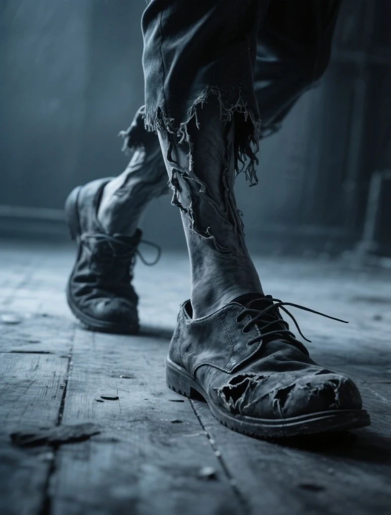 Shoes that don't fit the size, Walking while wearing a stumbling ...