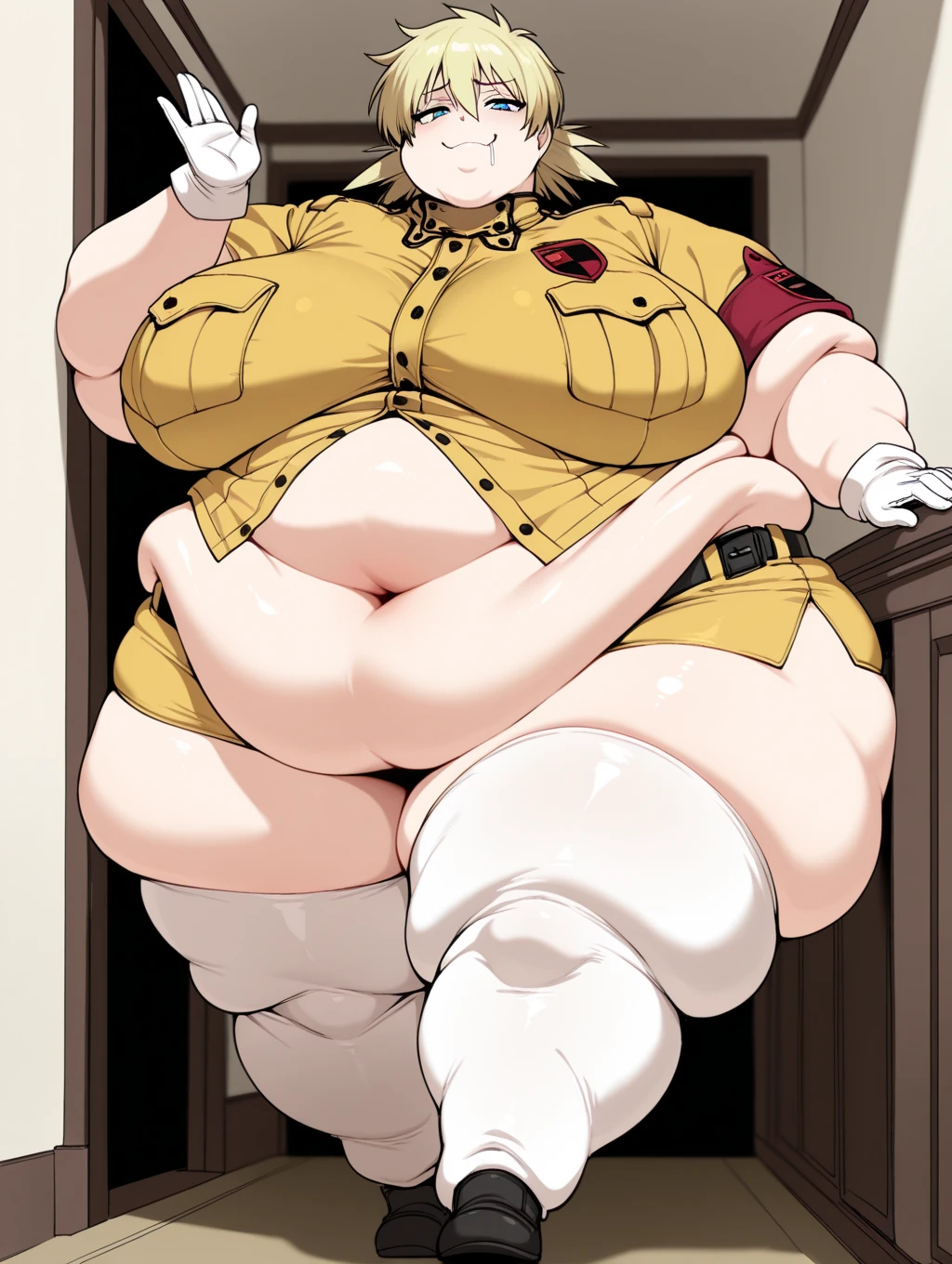 big belly, sitting, pregnant, fat, large stomach, fatty, fat, large belly, standing, fat belly, very fat, large stomach, chubby,very fat, safe for work, obese, giant belly, fat, huge, heavy, very fat, safe for work, fat, large belly, big belly, very fat, large stomach, chubby (best quality, masterpiece), Ann takamaki