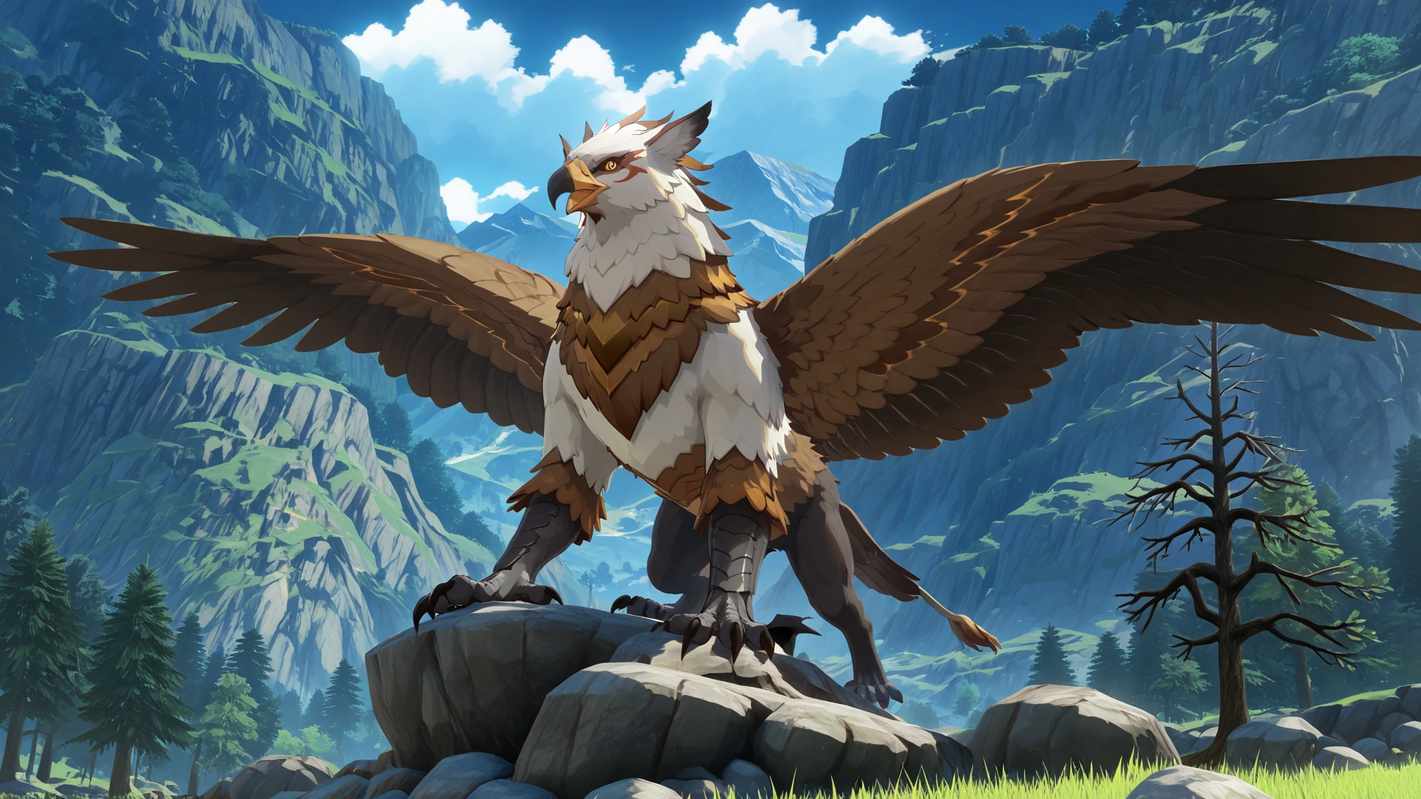 ultra-detailed, masterpiece, masterwork, high quality, best quality, hdr, (nature, sky), , male, solo, avian, chibi, (()), (white little body crow), (long silver hair, beak, detailed yellow eyes, cooleyes), horn, dragon ears, flying, dynamic angle, (micropenis, , perfect ), Hands and wings in one piece,