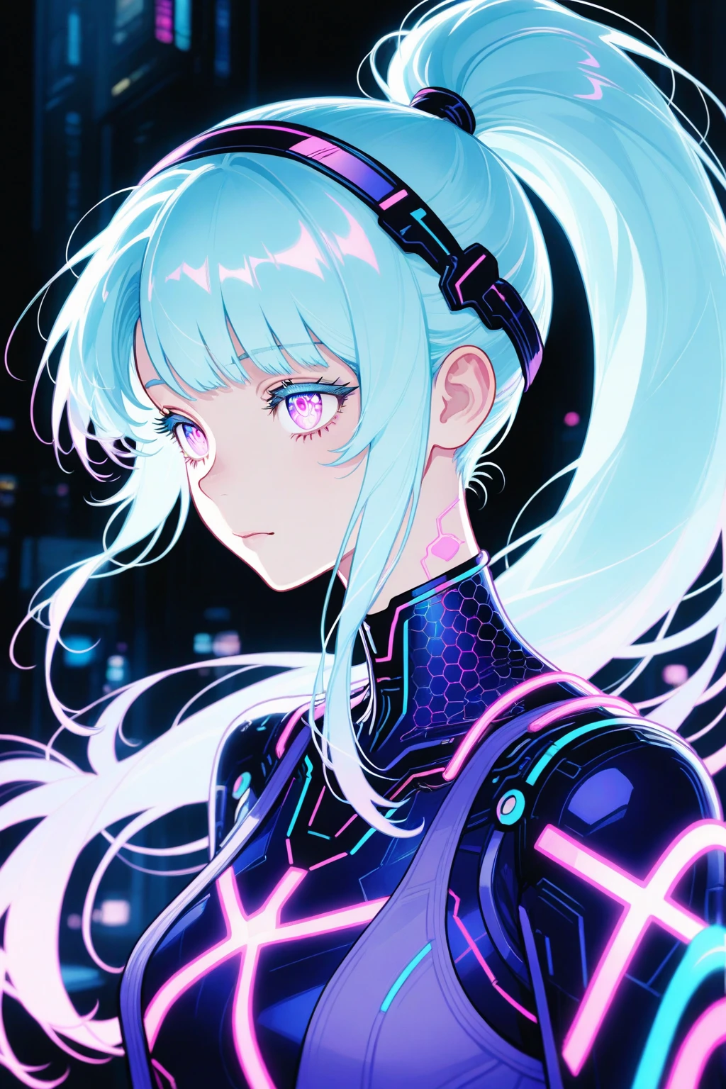 Anime girl in a dress and headband standing in front of a building, digital Cyberpunk anime art, Digital Cyberpunk - Anime Art, anime cyberpunk art, Cyberpunk Anime Girl, Cyberpunk Anime Girl mech, Anime Style 4k, Best anime 4K Kona-chan wallpapers, Cyber , Cyberpunk anime art, Portrait Anime Astronaut Girl, Future anime girl, Dreamy Cyberpunk Girl