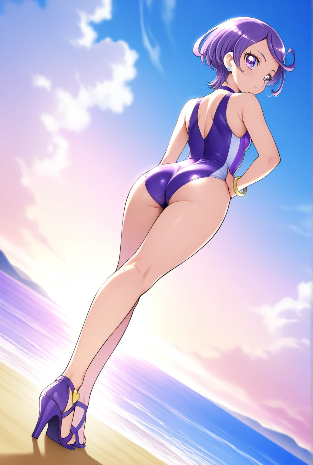 (((asakura minami:1.3))),((masterpiece)),((highest quality)),super detailed,(thin entire outline),enlightenment,,((solo,1girl:1.3)),dutch angle,POV,black hair,medium hair on shoulders,black eyes,small nose,perfect body,beautiful body,beautiful character design,perfect eyes,perfect face,(happy,smile,red cheeks,having fun:1.2),small open mouth,perspiration,wallpaper,ultra high resolution,8k,photo shoot,(beautiful large breast:1.2),beautiful legs,perfect feet,beautiful skin,fair skin,smooth skin,official style,official art,make a screen cap,outdoor,(summer beach),sunshine,bright lighting,white bikini,(((,protruding ,:1.2))),((wide ,peace sign,relaxing on beach chair:1.3))