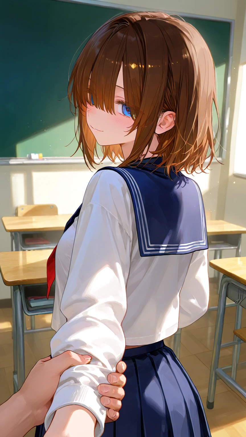 ((masterpiece)),(best quality),official art,extremely detailed CG,unity 8k wallpaper,ultra detailed,A lighthouse on a cliff by the sea,1girl,solo,upper body,(portrait:1.2),short_hair,pink_hair,blue_eyes,blue_jacket,white_shirt,green_skirt,bangs,school_uniform,smile,collared_shirt,hair, 1girl, solo, , , looking back, multicolored hair, white background, spread , looking at viewer, simple background, white hair, , spread , stick out , black tights, grab , Spread , grab  with hands,
