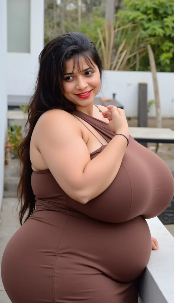 (masterpiece, best quality:1.2), 1girl, solo, ((A photo of a very Short, petite, very petite, super petite, extremely petite, wow petite, , very busty, petite, Caucasian female who looks like Gabriella Smalls, female looks like Selena Gomez)), Light skinned, Thick eyebrows, wide eyebrows, large eyebrows, thick eyebrows, big eyebrows, big lips, plump lips, very plump lips, plump lower lip, small detailed face, cute face, round chin, chubby face, plump face, button nose, tiny head, wide cheeks, wide eyes, big eyes, larger eyes, oppai proportions, unrealistic proportions, very unreal proportions, unrealistic body shape, curvy, buxom, , , larger , bigger , , wide , big , , enormous , thicc, thick thighs, wider feet, visible curves, curved , curvy, buxom,  neck, , UHD, ultrahigh realistic, ultra high res.photorealistic, photorealistic