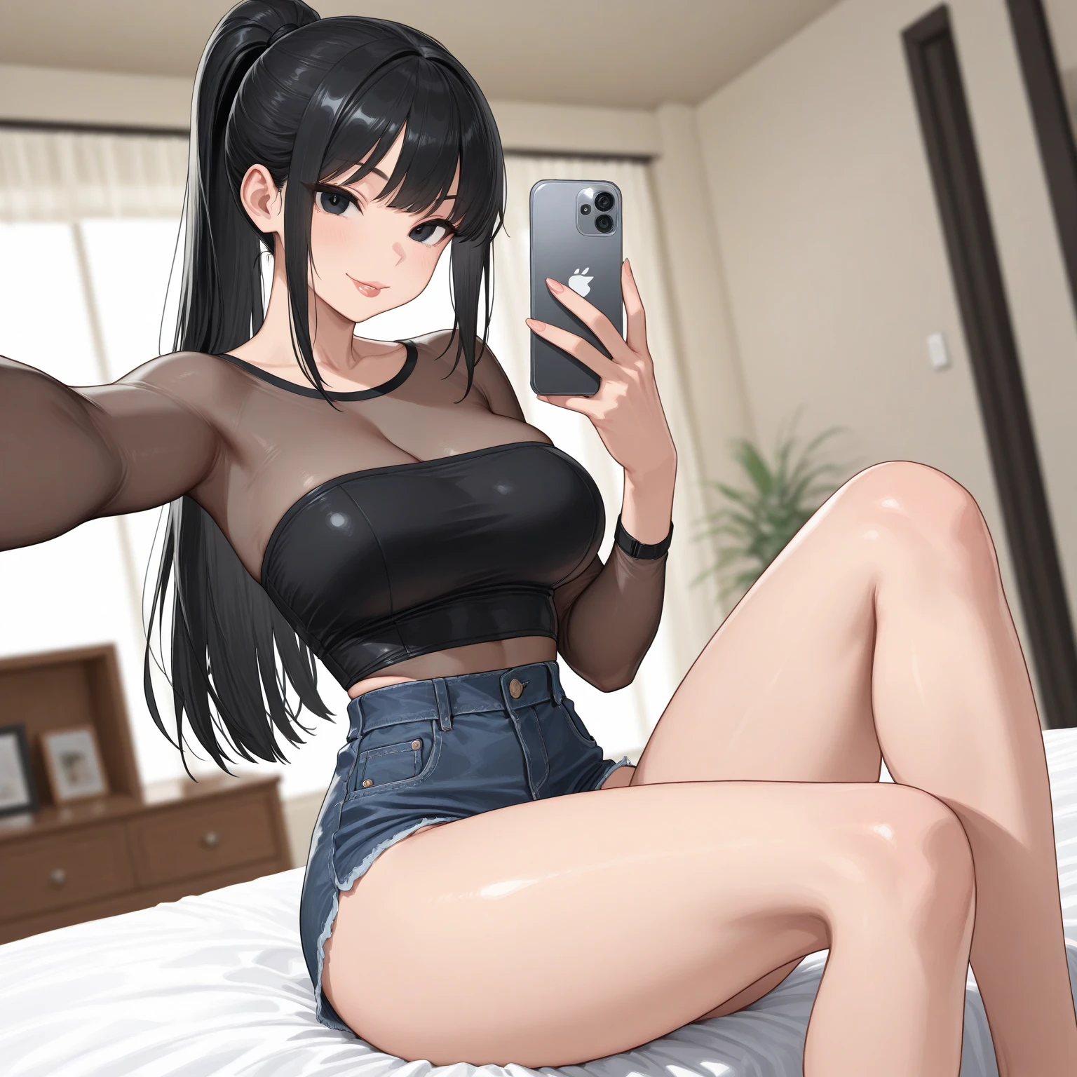 a beautiful anime office lady, 