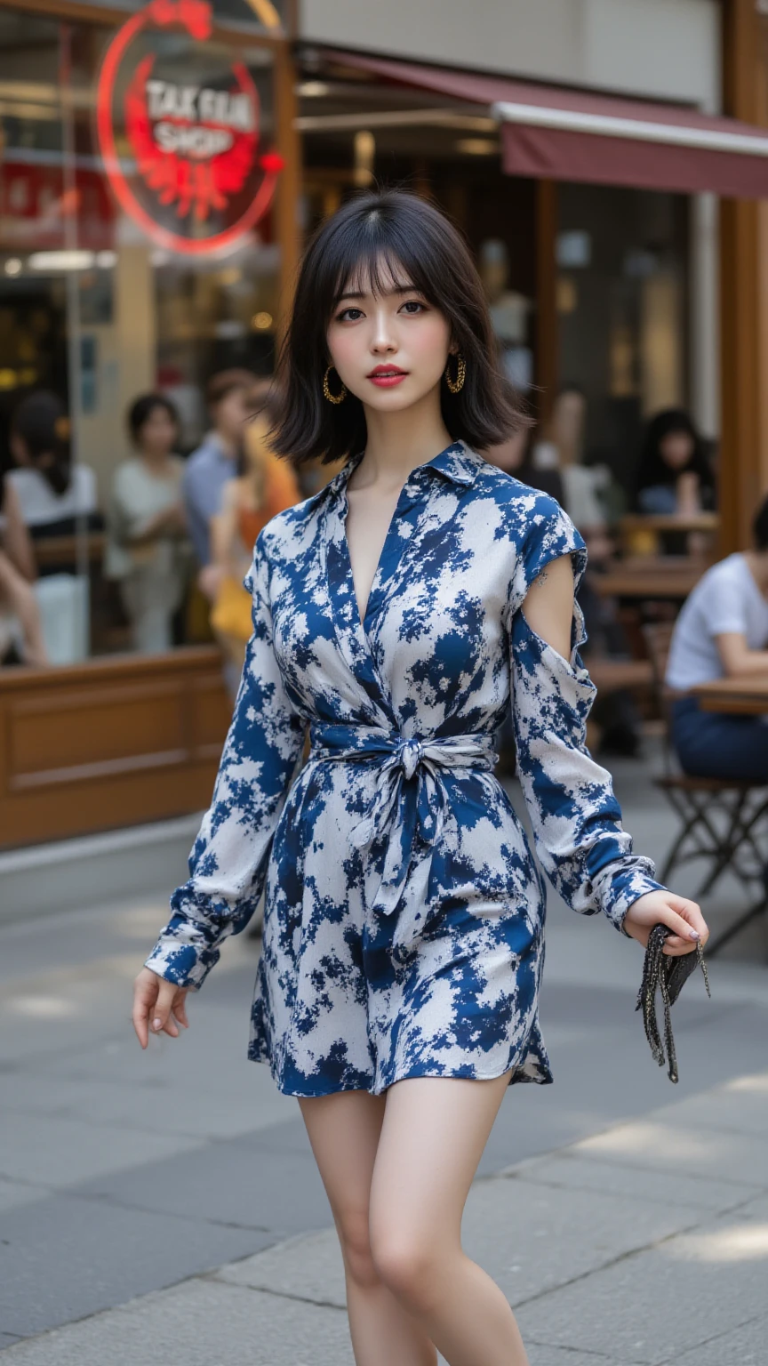 multicolored hair, chiaroscuro, depth of field, cinematic lighting, sony fe gm, uhd, retina, masterpiece, anatomically correct, textured skin, super detail, high detail, high quality, high quality, award-winning, best quality, high resolution, (realistic:1.7),((best quality)),absurdres,(ultra high res),(photorealistic:1.6),photorealistic,octane render,(hyperrealistic:1.2), (photorealistic face:1.2), (8k), (4k), (Masterpiece),(realistic skin texture)， a girl, standing on the street, daytime, skirt,heels, multicolored hair, chiaroscuro, depth of field, cinematic lighting, sony fe gm, ultra hd, retina, masterpiece, anatomically correct, textured skin, ultra detail, high detail, high quality, award-winning, best quality , high resolution, 4K