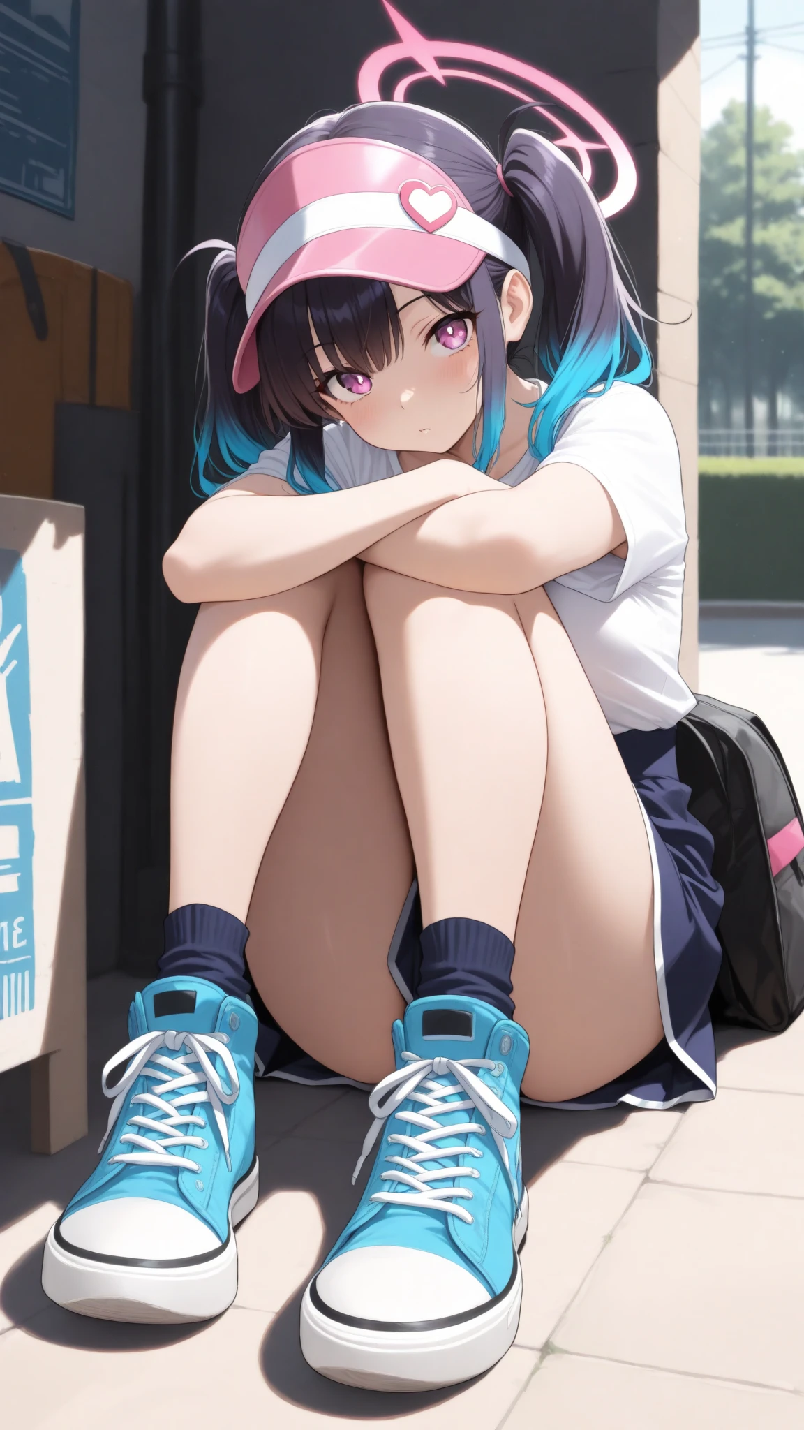 lighting like a movie、Squatting and peeing、incontinence、embarrassed from、In the street、cum in crotch、((pee stain))、Sailor Saturn、Sailor Saturn costume、white  leotard、full of sweat、Wearing sweat、top-quality、a miniskirt、