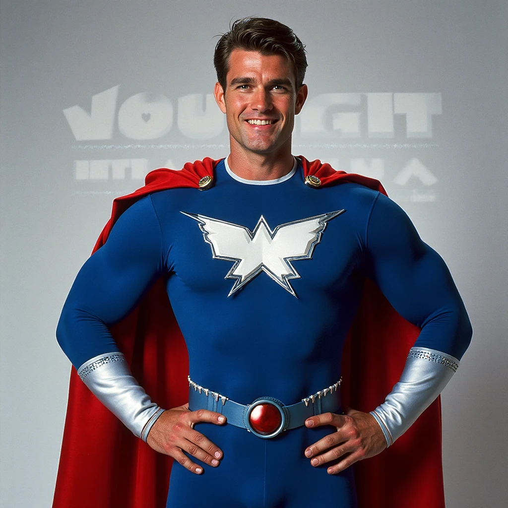 score_9, score_8_up, score_7_up, masterpiece, high quality, BREAK realistic
 <lora:Booster GoldPonyLoRA:1>bstrgld, short hair, mask, goggles, high collar, bodysuit, high star (symbol), bracer, gloves, boots, orb, ray of light, smile, holy light, flexing, at a comic convention