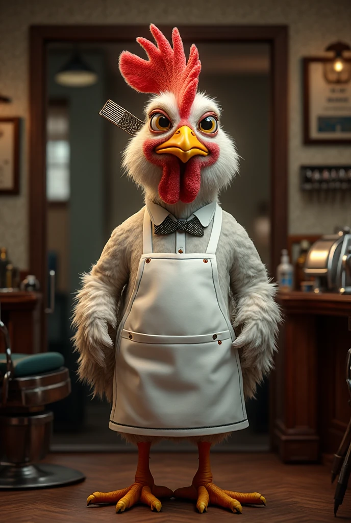 Make a barber chicken - SeaArt AI