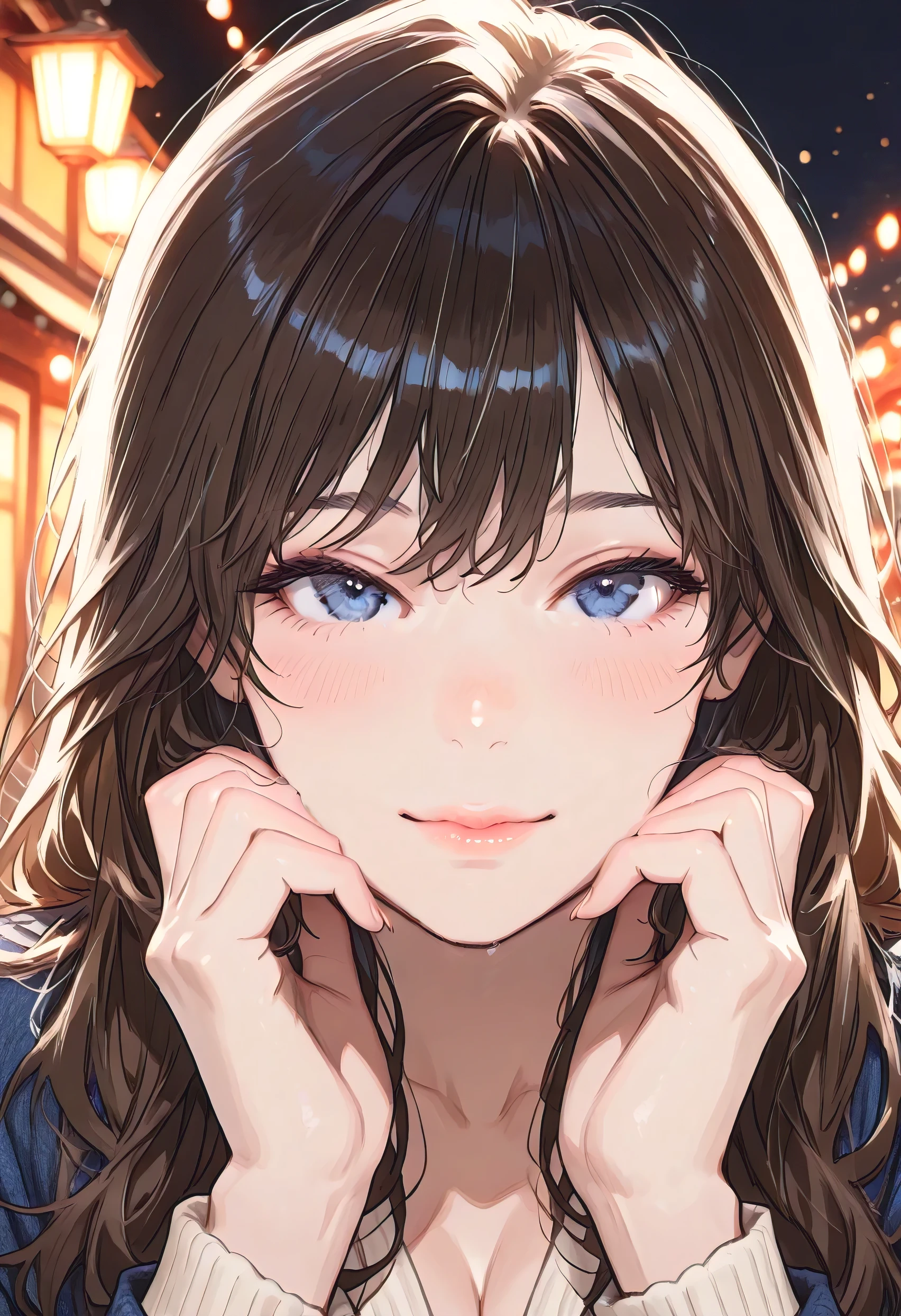 ((perfect )), (photo realistic), (very aesthetic), (highres), (detailed eyes), (top quality), (Realistic), (Super Detailed), (masterpiece), (top quality), (very detailed), (ultra detail), (Super detail), masterpiece, top quality, high resolution, 非常に詳細な髪, 流れるような髪, 繊細な質感, 細かい髪の細部, リアルな髪の陰影, 絹のように滑らかな髪, 複雑な影, 強い影, 頑固な影, ドラマチックな照明, 逆光, 深い影, 若い顔立ち, とても大きな目, 日本人, 黒髪, マインドコントロール, パイルドライバー, (素肌ボディハグ), トップダウンのボトムアップ, 脚を開いた, 掴まれ, panchira, (暗い部屋, 汗, 素肌の小剥き出しを掴む, clear hands, detailed hands, correct ズ), 4DCG, 超リアルで精細な画像, cinematic lighting, を着て, 屋外でポーズをとり, タイトフィットの, 体型を際立たせる半袖の青いボディスーツ, 明るい色の, 