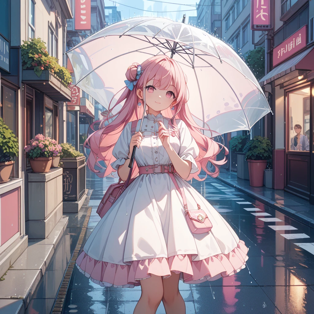 (masterpiece:1.2, best quality), (real picture, intricate details), (night, dark, downpour:1.4)
There was no one in the alley, and the surroundings were silent, only the raindrops sprinkled on the tile eaves of the low houses near and far, making a slight rustling sound. In the cold rain, (1girl, asian girl, pretty light pink buttoned raincoat, tall pink rainboots, muddy clothes, mud splatters on clothes) , close up, cowboy shot