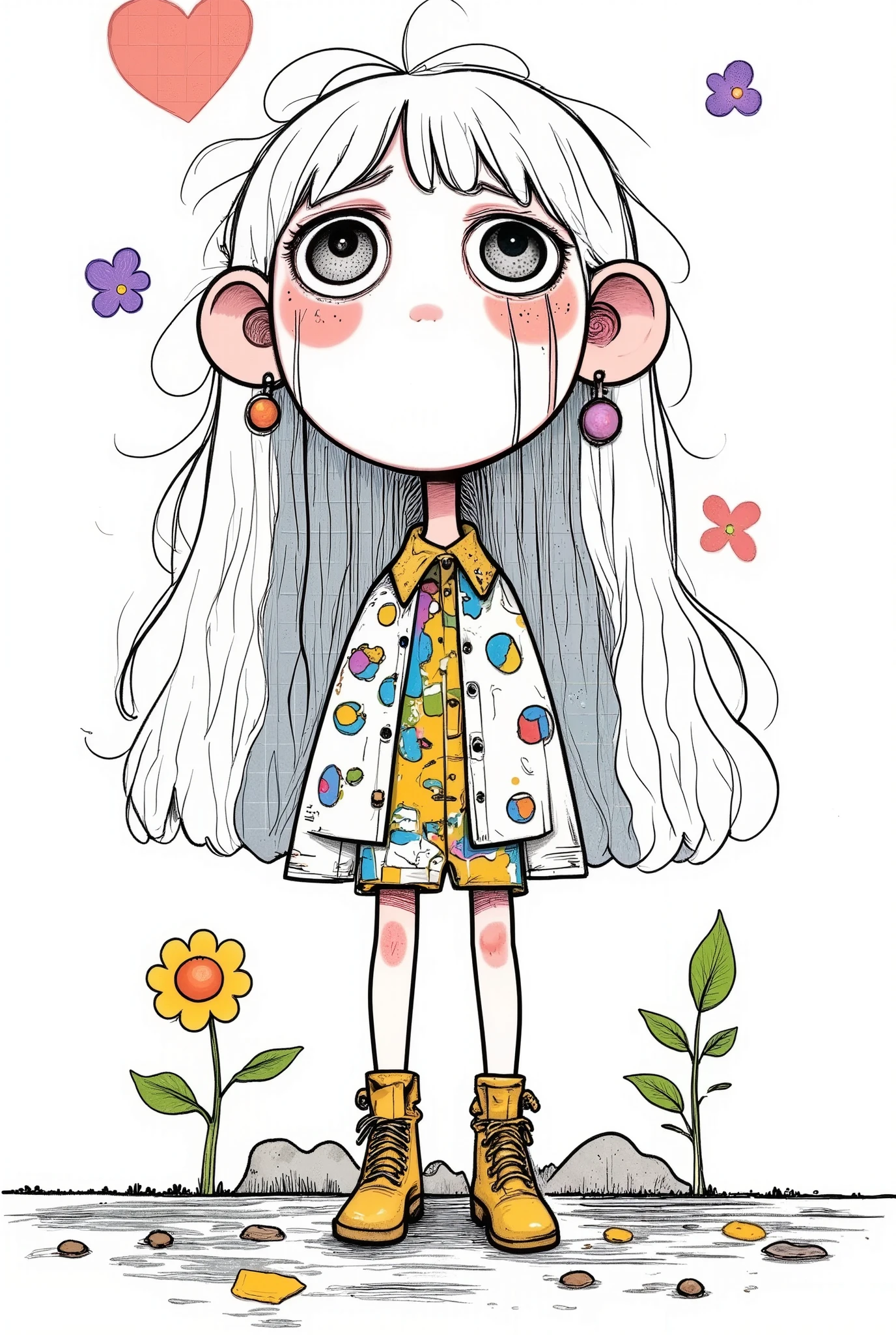 flat large general full body , centered and distant image , dirty pussy juice :1.52, (( The boy in the linear style of manga :1.5)), creepy hair , Perfectly centered half profile , (franco)by Donnie , standing position , abstract beauty:1.4, centered, looking at the camera medio perfil, looking at the camera , getting closer to perfection , sad, desperation , full body , dynamic, highly detailed , seeds, sharp focus, 8K, high definition resolution , art line illustration , Abstract black and white :1.3, art by Carne Griffiths and Wadim Kashin, White background