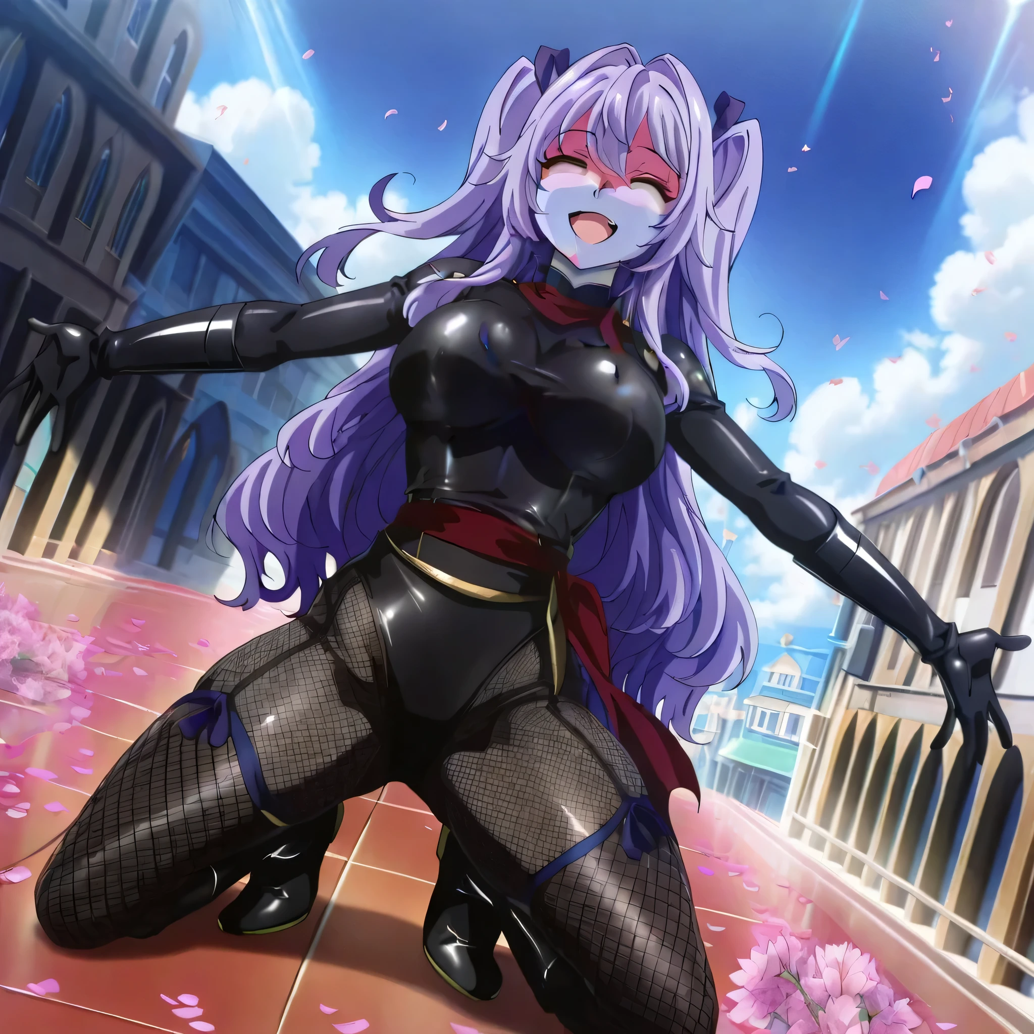 shocker, black leotard, latex