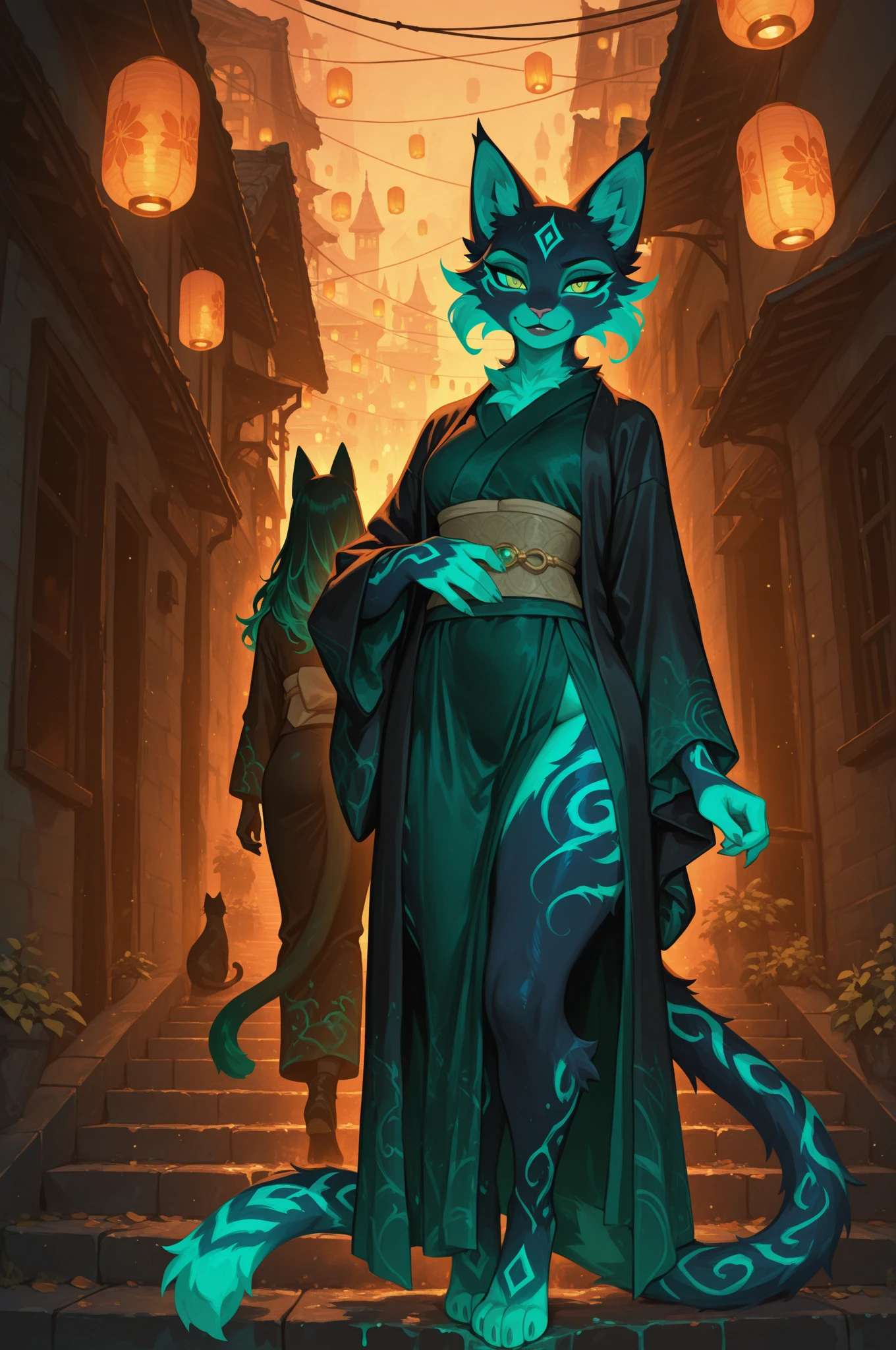 <lora:Neon_Cyberpunk_Impressionism_IL:1.2> mad-cybrpnkimprss, woman in kimono, yellow moon, cyberpunk, dynamic pose, (masterpiece:1.2), best quality