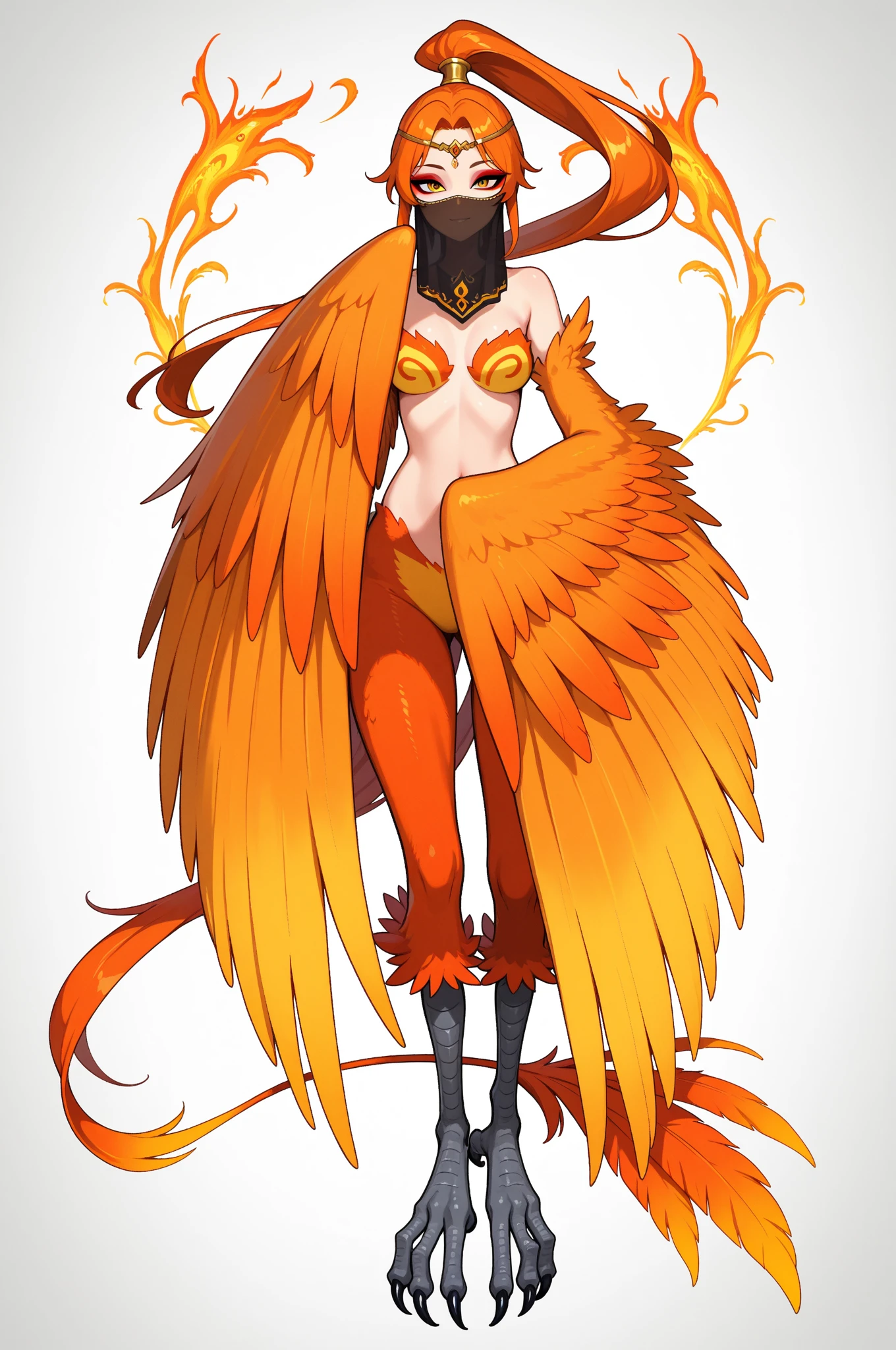 source_anime, anime style, score_9, score_8_up, score_7_up, score_6_up, score_5_up, score_4_up, digital painting, large eyes, (kawaii:0.4), 1girl, woman, harpy, polished color:blueviolet metal hair, french braids, (full body:1.3), [:creative costume design:0.2], bombshell hair, platinum hair with orange highlights, Top Knot, soft body, wide , narrow waist, small , albino, ruined,cozy scifi hamlet in a Lava Tube Systems<lora:EnvyPonyDramaticLighting01:1.0><lora:EnvyEponynmousXL01:1>