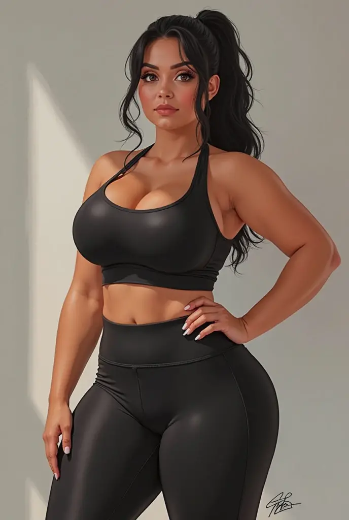 (ultra high definition), (ultra high definition), (full sharpness), (maximum quality), (Cinematic), (8k), (very black Girl), ((very tall girl), ((chubby)), ((extremely beautiful)), (alone), ((full body)), (ultra detailed face), (ultra detailed eyes), (ultra realist eyes), (perfect body), (delicate hands), (very detailed hands), (studio lighting), ((front view)), (very ), (malicious smile), (soft skin), (very insinuating), ((perky )), (((wearing leggings ))),(((cut off t-shirt))), ((ultra wide )), (very thick thighs), ((very thin waist)), (), (very big ), (natural skin), (unique), (totally realistic), (very hot), (very fat ), (very wide ), (so sweet), temptation), (very wide ), (broad bones), (very round ), ((no belly)), ((flat belly))