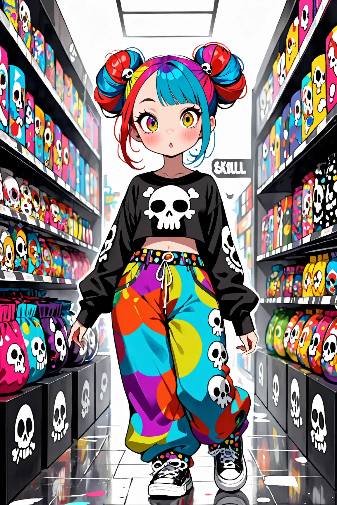 Style 7,One girl,Food,boots,pantyhose,Sleeves are longer than the wrist,Black footwear,blue eyes