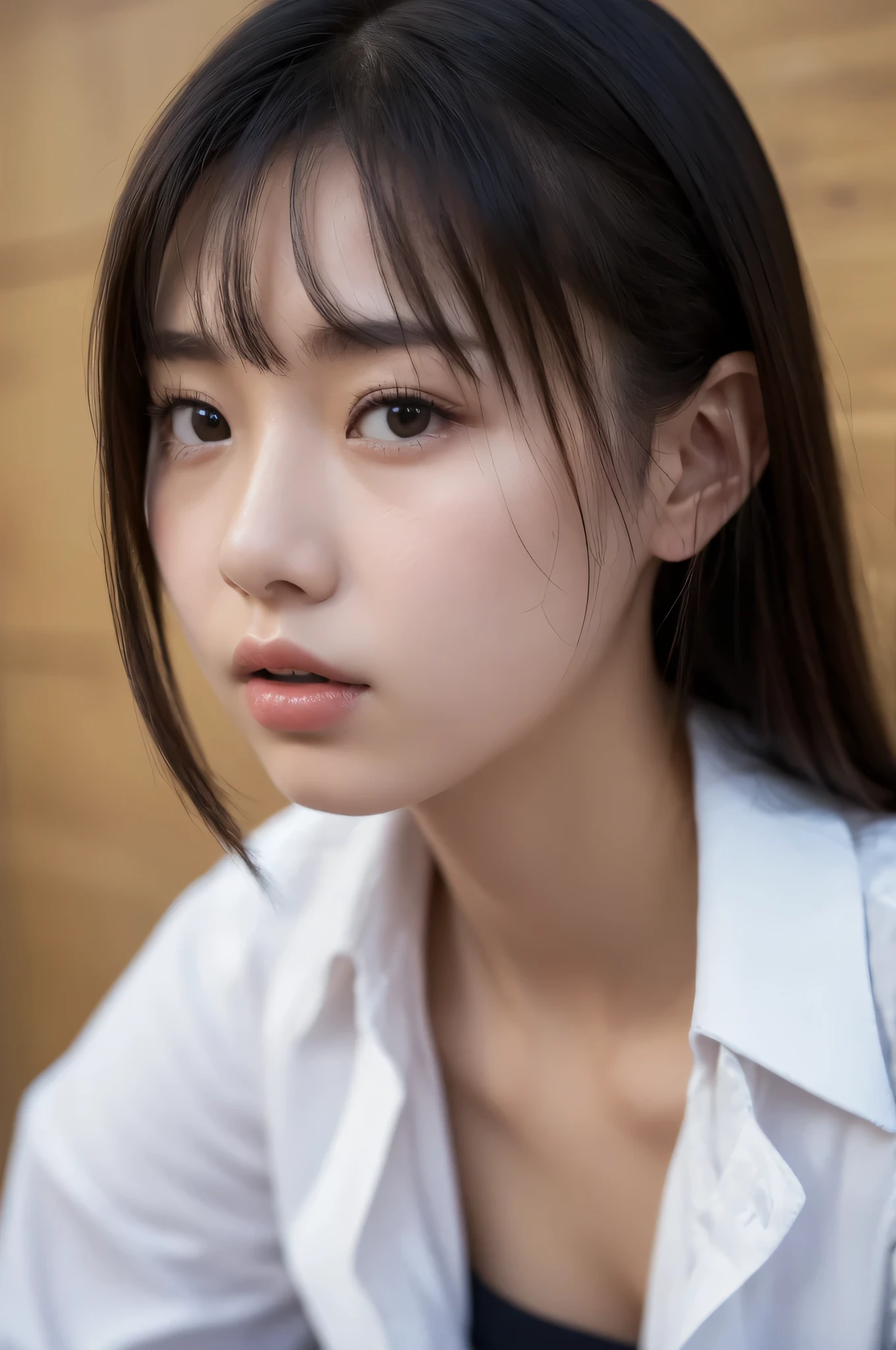 8k、 high definition 、 ultra detail、 photorealistic 、 high resolution、Realistic and accurate depiction、 realistic and accurate human body structure against the backdrop of Hogwarts、Extremely detailed and intricately detailed、The most complex and detailed textures、超 high resolution、 best quality、 Japanese woman 、 beautiful girl、 best quality, 美しい Japanese woman, student, uniform, white shirt, Young Face, , shortcuts