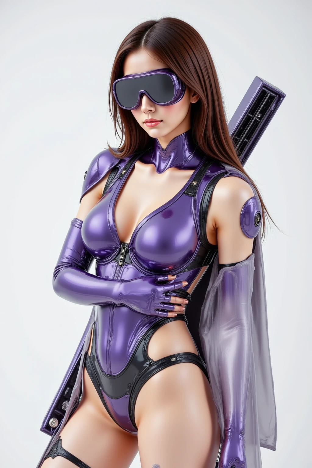 8K, Top Quality, Intricate Details, Ultra Detail, Ultra High Resolution, Masterpiece, view from above, Slender, Smile, (Makeup: 0.4), (Fluffy Res Eyes: 1.21), Red Eyes, looking at viewer, ((full body)), 1girl, solo, 1 girl, ((close up shot, )), detail , ((hard  )), feminine and  posture, ((tall)), (((fit body))), (((slim face))), sharp face, sharp eyes, (((black hair, long hair, side bangs))  (detailed face), sharp face, small lips half open strawberry lips, pureerosfaceace_v1,
 ((evangelion suit )),  detailed face, detailed , Beautiful girl with accentuated slender abs: 1.4, Six Pack Abs: 1.4, Bust Botox, Big, Perfect Body, detail leg,  (Dark Night Background: 1.2)