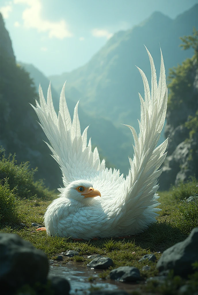 (best quality,highres,masterpiece:1.2),ultra-detailed,(realistic:1.37), furry artwork by qwertydragon,(feral),(dromaeosaur),(thick ),(large tail),(),(solo),(wingless) (equine ) (big ) (big puffy ) (white body) (white feathers) ( focus) (cute chibi) (soft) (very detailed textured ) (grotesque ) ( presenting , ,) (by zackary911) (by raptoral) (by plattyneko) (by hioshiru) (flared equine ) ( focus) (Laying on back) (big ) ( dripping excessive amount of ) 