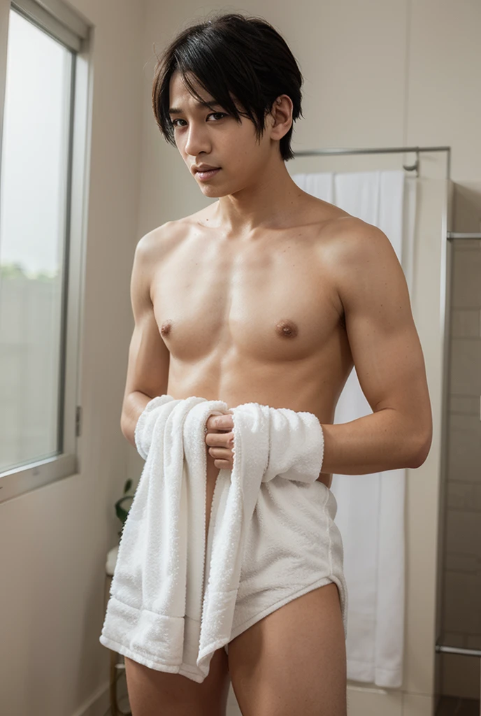 male、naked、Slippery with lotion