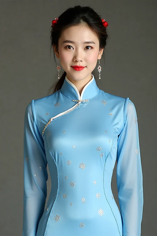 (masterpiece, best quality:1.2),1girl,Hanfu,front，Standing，（whole body：1.5），Dynamic poses，Bright eyes，Bright Eyes，Put your hands on your ，