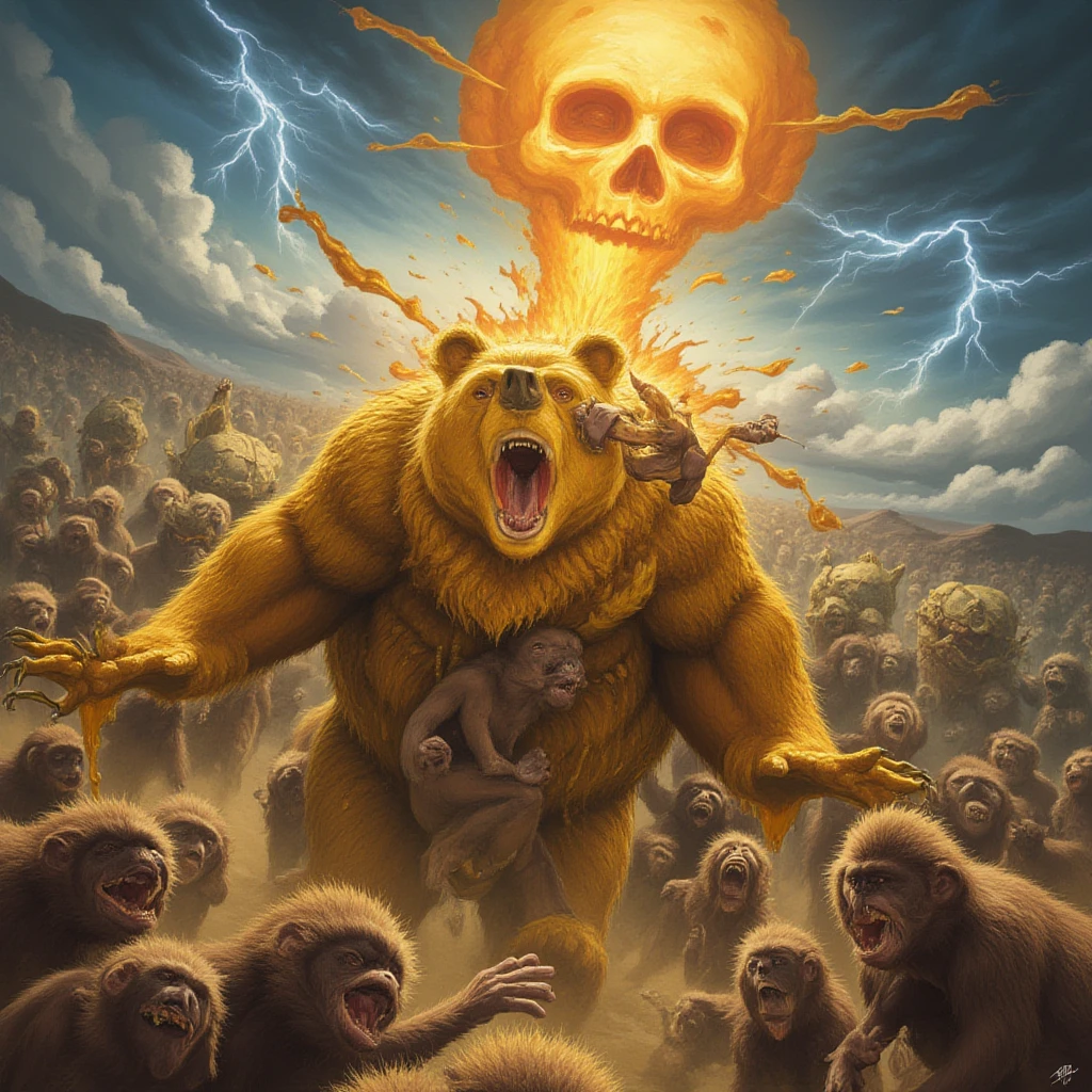 超大群の雄猿に囲まれる 1 人のCompletely 大人女性, Highest quality, figure, masterpiece, Very clear, Extremely detailed CG, 8K, masterpiece with attention to detail, Highest quality, Official Art, Ultra Clear, Very detailed, High resolution, 詳細なMature adult woman, Very detailedな目と顔, Beautiful fine details,Mature adult woman、 ((((Completely ))), ,、Super large amount of   on breasts、Massive  on boobs、Huge amount of  on boobs、Boobs covered in a huge amount of 、Huge amount of  on chest、A huge amount of  on the 、A huge amount of  splattered in all directions、 (Beautifully shaped big breasts)))),( (Beautifully shaped big breasts)))),( Beautifully shaped big breasts)))),( (huge breasts of beautiful shape)))),( ( ( )), ((Slim and large)))),((Huge blonde sexy gal)),(Lustrous fair skin)))), skinny, (((Sexy smile))),Ecstatic smile、A very charming smile、blush、Very red cheeks、blush頬、long bangs that hide the eyes,、Blonde hair with pink tips、Blonde multicolored hair color、 (((lots of heartマーク, heart, heartマーク))), Looking at the audience, Look forward, (((Slender Super Large)), Perfect Style, (((Seduce))), Emphasized, Crotch Emphasis, Sitting,Sitting、 So many hands squeezing her breasts、So many hands touching her breasts、Too many hands  her breasts、(((Surrounded by a large number of crowded male monkeys)))), ((Packed with so many super-masses of male monkeys)), ((He is seen surrounded by a large group of male monkeys.)), (((He is surrounded by a massive group of male monkeys, so densely packed that they fill the entire space.))), ( In the background, a large group of male monkeys are crowded together, filling the entire screen.), A huge group of male monkeys swarming in all directions, At the top, a group of giant male monkeys, end, about, He is surrounded by a group of male monkeys so densely packed together that there is no space between them., (((A huge group of male monkeys fills the entire area.)), (Surrounded by a large number of crowded male monkeys)))), (( Many male monkeys in groups)), ((He is seen surrounded by a large group of male monkeys.)), (((Surrounded by a horde of male monkeys so densely packed that they filled the entire space.))), (In the background, a large group of male monkeys are crowded together, filling the entire screen.), A huge group of male monkeys swarming in all directions, A huge group of densely packed male monkeys, Down, about, He is surrounded by a group of male monkeys so densely packed together that there is no space between them., ((A huge group of male monkeys occupying the entire area)), ((A huge group of male monkeys crowding together)), ((Surrounded by a large group of male monkeys)), (Surrounded by a horde of male monkeys so densely packed that they filled the entire space.))), ( In the background, a large group of male monkeys are crowded together, filling the entire screen.), A huge group of male monkeys swarming in all directions, A huge group of male monkeys crowded at the summit, end, about, He is surrounded by a group of male monkeys so densely packed together that there is no space between them.