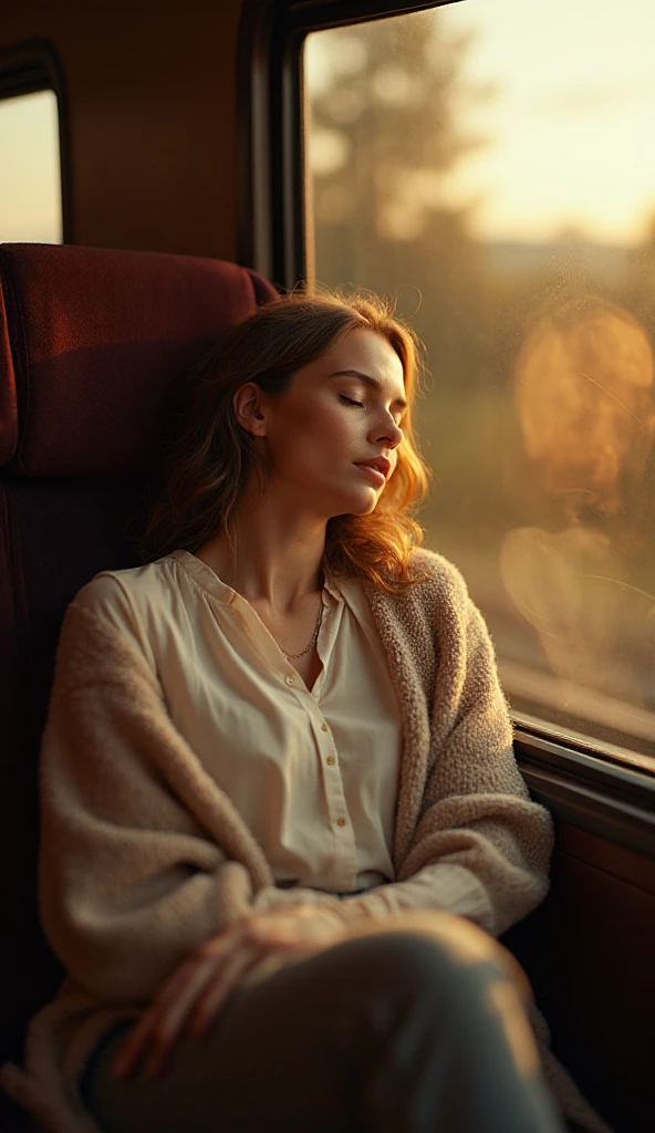 (Best quality, Ultra detailed, Golden ratio, Masterpiece:1.2), Theatrical lighting:0.7, Photo of a woman, dressed in a very elegant and pretty dress, Perfect rare face, (Highly detailed skin), randomly dyed hair, Hide your mouth with your hands、Ridicule, skin texture, Pale skin, shiny skin, (thin, large size:1.2), [:(Sharp focus on rare face, perfect eyes:1.2):0.2], photorealistic, film grain, Put one foot forward、from below looking up、look at camera、Emphasize the shoulders, Focus on face、Stockings、glasses、Smile with corners of mouth raised、disdainful expression, summer haze, muted colors, muted warm colors, Photo cinematic portrait of a woman dressed in a striped dress sitting by the window in the early morning, cinematic, (tilted:1.3) (on an old train) look cautious, standing under a spotlight, volumetric dust clouds, key light, backlight, soft natural lighting, photography Film grain ISO 400 30 mm lens RAW f1.8 aperture, highly detailed (analog photography:1), colors hdrShe carries an air of quiet confidence and warmth. Her eyes sparkle with intelligence and curiosity, reflectingCreat a promt about a youbg 18 year girl look prity oval face shape black wave hair red chicks and lightpink lips hight 5.8 fit wearing a jeggings and hoodie