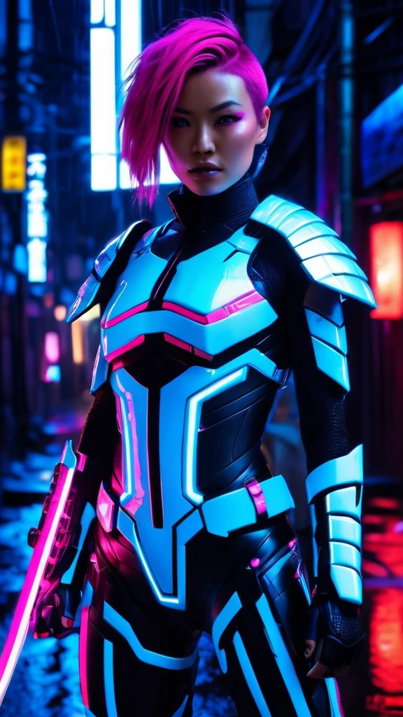 beautiful detailed eyes,thin waist,lovely figure,confident expression,tall and slender,redhead,standing in a futuristic city background,looking over her shoulder,
shiny metallic texture,reflection of the city lights on her  ,perfectly fitting curves,
imposing imperial officer hat,impressive armor details,commanding presence,
striking contrast between the dark city and her vibrant red hair,
subtle shadows and highlights on her face,dynamic lighting emphasizing her features,
subtle lens flare in the background,adding a touch of sci-fi atmosphere,
vivid colors,enhancing the overall visual impact of the artwork,
meticulous attention to detail,realistically capturing the intricate design of the imperial officer uniform,
allure and seductiveness exuded by her stunning appearance,
capturing the essence of sabine wren, a strong and fierce character from the Star Wars universe,
emphasis on the sensuality and confidence of the woman depicted,
exuding an air of mystery and intrigue,
creating a visually stunning masterpiece that captivates the viewer's attention.