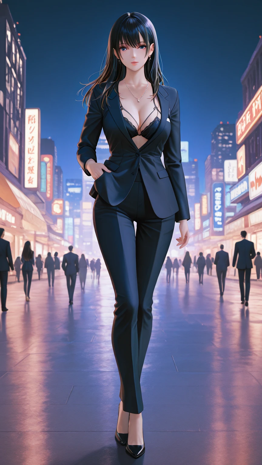 Redhead, dark-skinned girl, Bob haircut, ganguro girl, Two girlfriends, muscular legs, muscular calves, Strong legs, muscular ????, wide thighs, Curvy ????, high-heeled sandals, tights in a net, Stiletto heels, Long dress with slit, large ring earrings, He really wants to ???, walks down a crowded street, foot on foot, wants to ???,  desperately wants to ???, wants to urinate, himself, Written, An expression of shame on his face, He pinches the ?????? with his hand, Knees clenched, ???? clenched, Tense posture, embarrassment, crying, tears in my eyes, bites his lower lip, full bladder, terribly wants to go to the toilet, anatomically correct, Realistic,