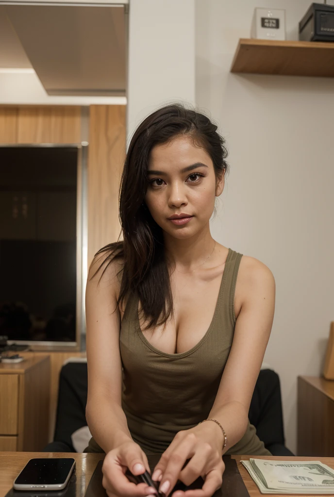 Mujer de anime en cuatro