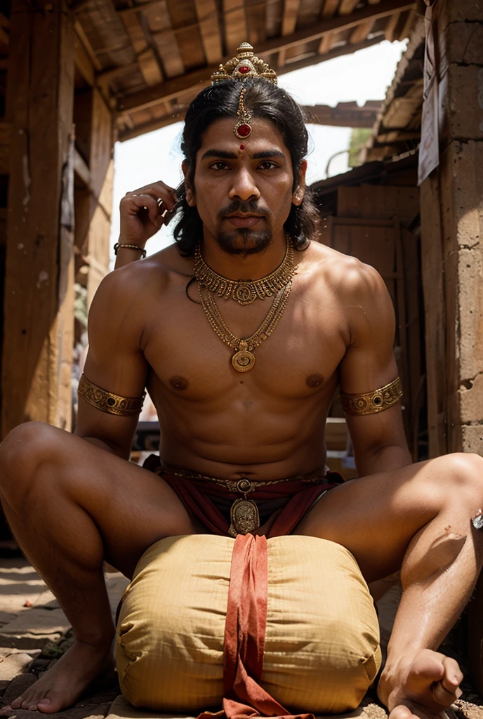 A 11 year  with hanuman ji 