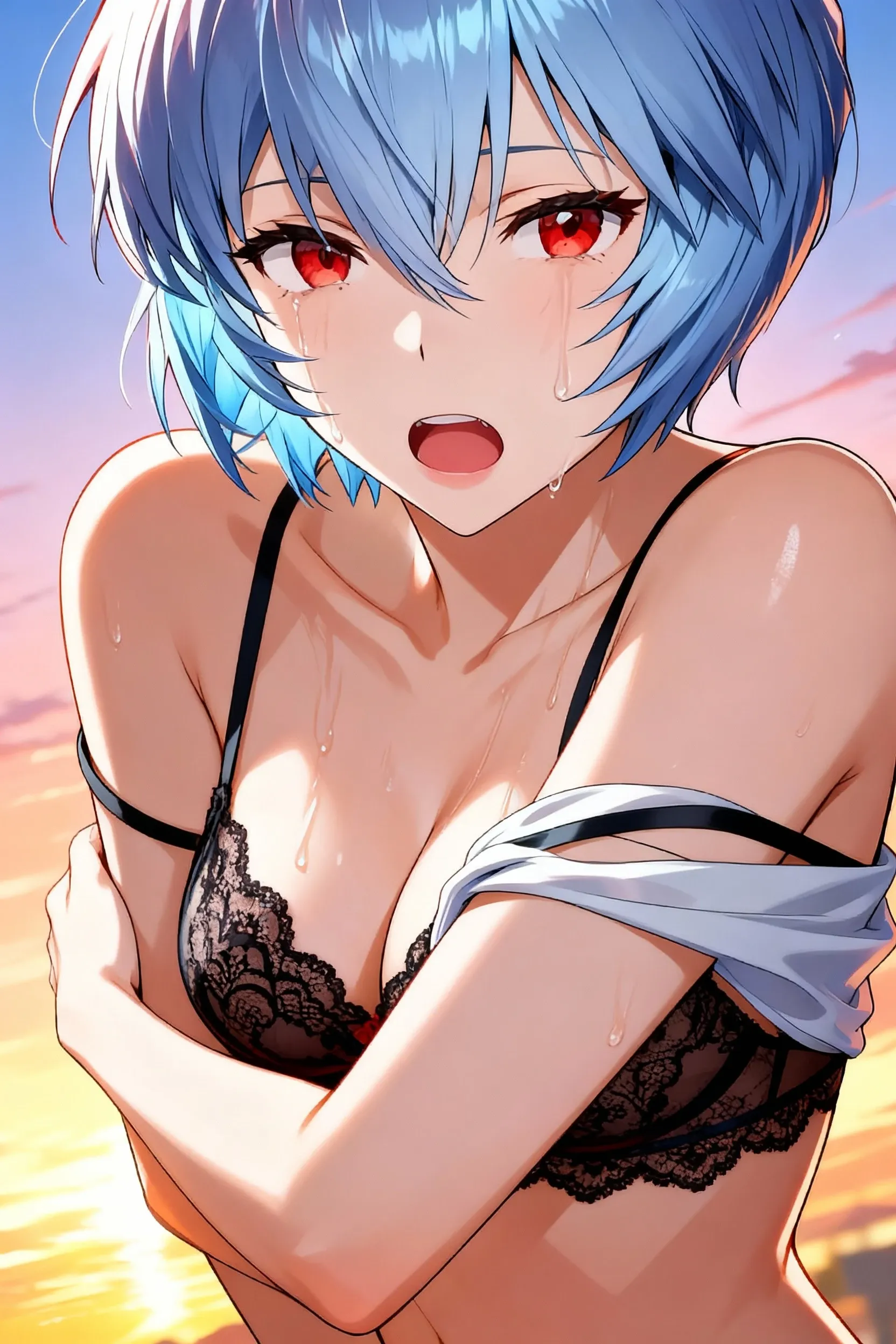 ????,masterpiece,Highest quality,High resolution,Super detailed,Roxy Migurdia\(Mushoku Tensei ～If you go to another world, you'll get serious～\),Small ???????,Blue Eyes,Blue Hair,Long Hair,Braid,Twin Blade,(High-quality ?????????????),Embarrassed,Estrus,fear,blush,Sweat,??????,??????,(Squirting),??????,Roll your eyes、squint,(Middle-aged men),Having intense ???,Insert,????????,,Fancy love hotel,bedroom