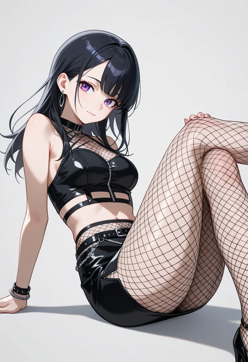 1girl, city,BREAK zozo-nosiro,oni horns,black hair,black eyes, long hair, ponytail, black bikini,black jacket, boots, bracelet,black enamel pants,pendant, BREAK smile,sitting, BREAK, (dark light:1.2),(hyper extreme detailed),(masterpeace:0.5),(hyper extreme),(photorealistic),game cg,llustration,novel illustration,beautiful lighting,light from the front,