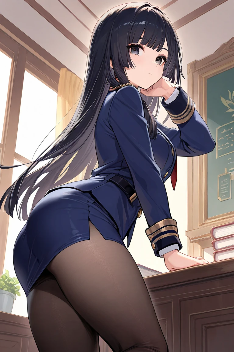 best qualityer，tmasterpiece，Ultimate resolution，downy，Extremely colorful，stewardess，Normal posture，Redlip，Collar，Kneeling pose，（Point at you with your ），behead，Anklets，high-heels，Normal posture